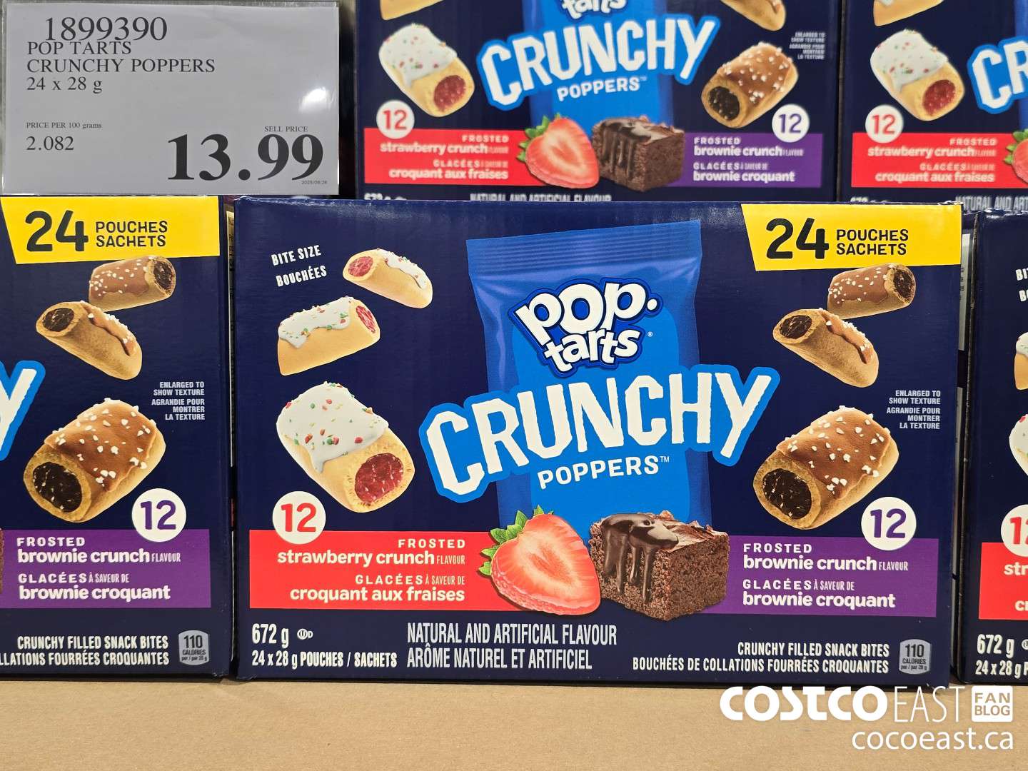 1899390 POP TARTS CRUNCHY POPPERS 24x28 G $13.99