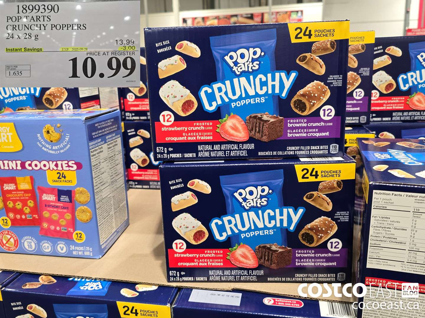 1899390 POP TARTS CRUNCHY POPPERS 24x28 G ($3.00 INSTANT SAVINGS EXPIRES ON 2025-09-28) $10.99