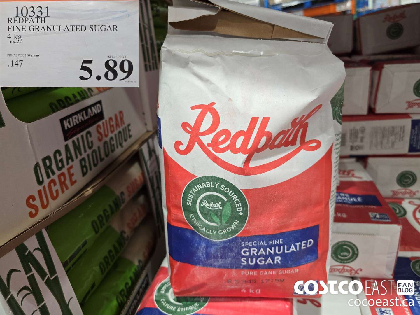 10331 REDPATH FINE GRANULATED SUGAR 4 KG $5.89