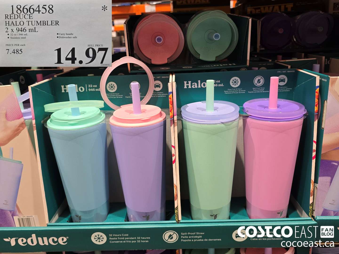 1866458 REDUCE HALO TUMBLER 2 X 946 ML $14.97