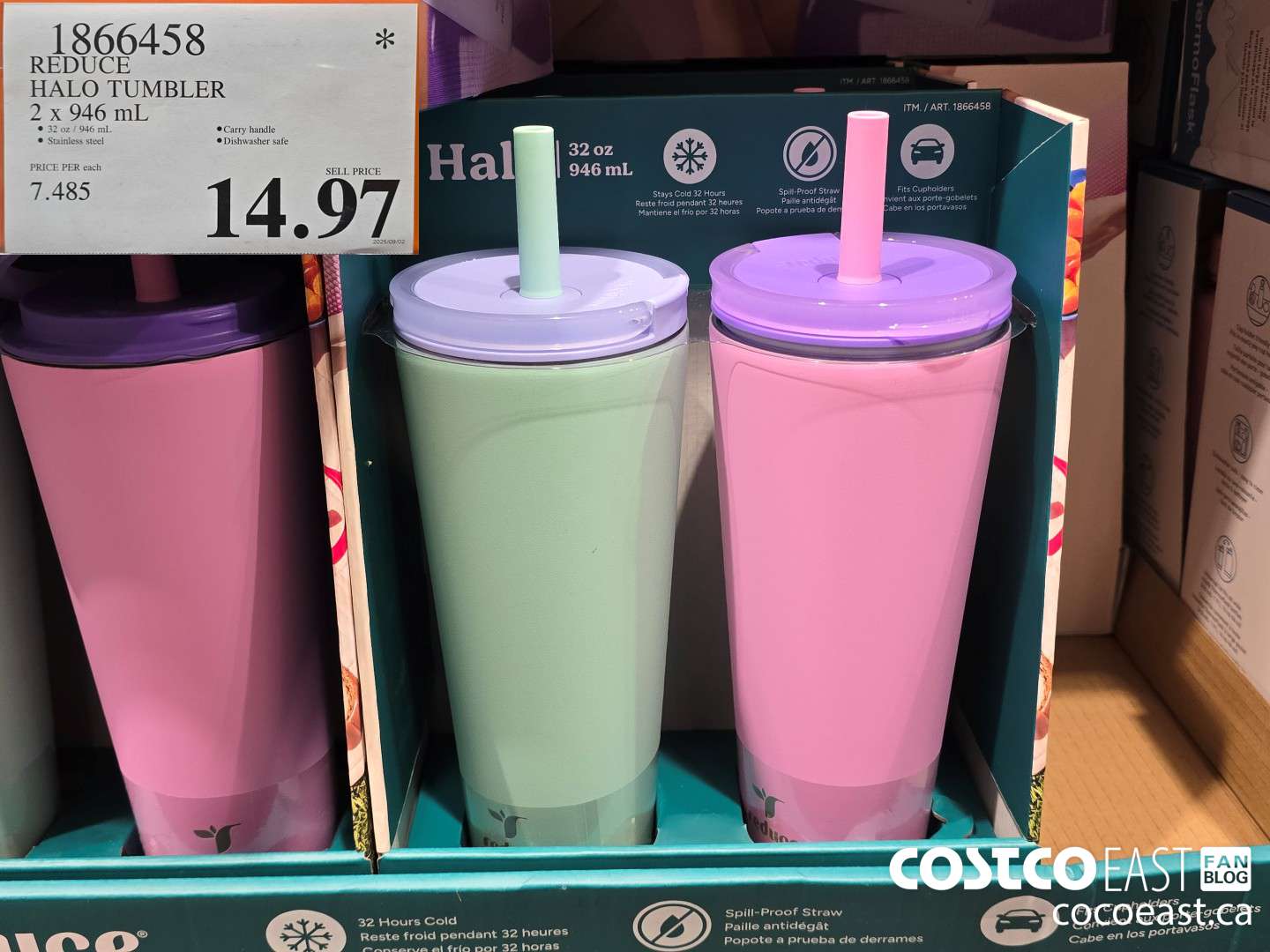 1866458 REDUCE HALO TUMBLER 2 X 946 ML $14.97