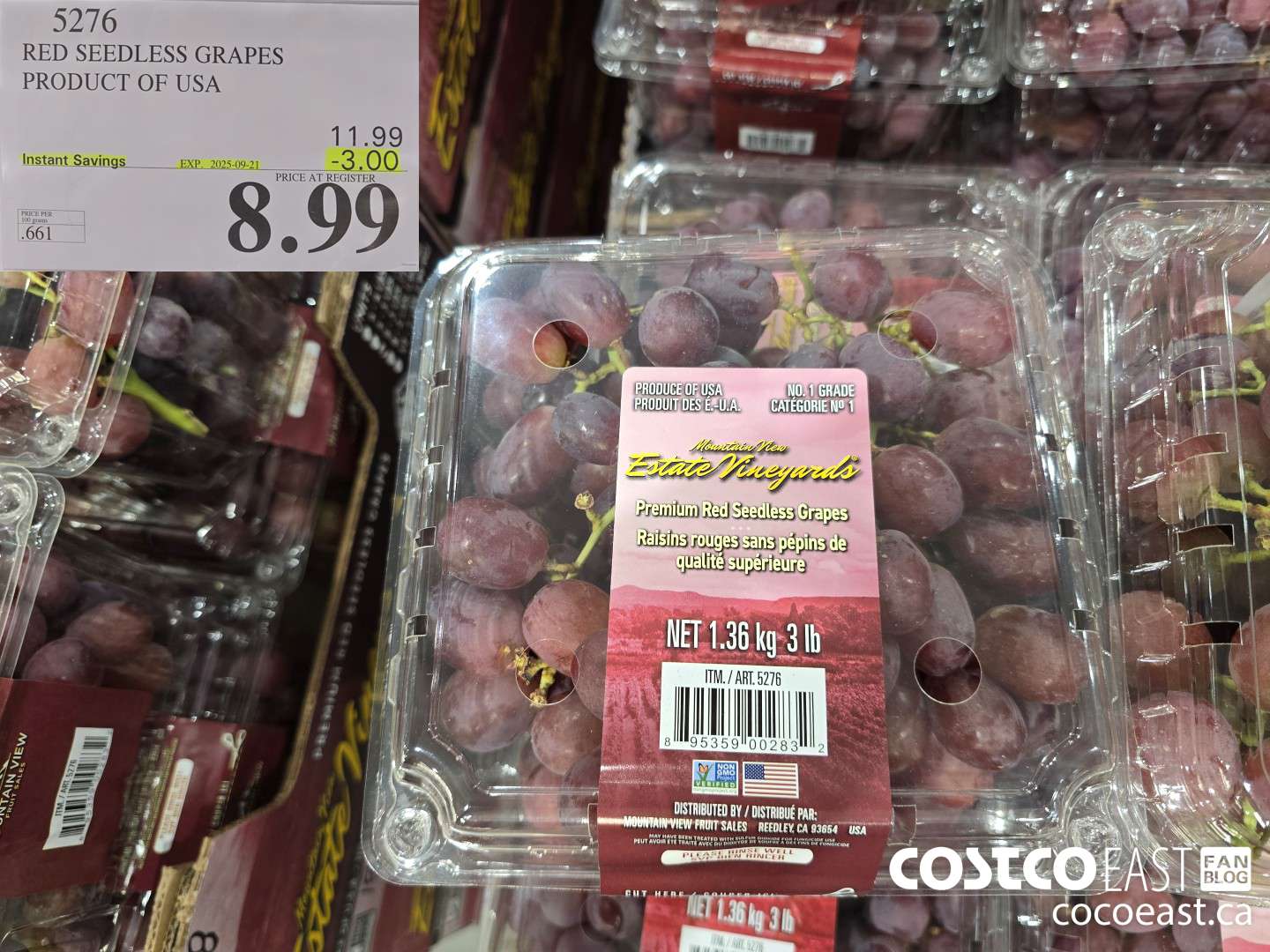 5276 RED SEEDLESS GRAPES PRODUCT OF USA ($3.00 INSTANT SAVINGS EXPIRES ON 2025-09-21) $8.99