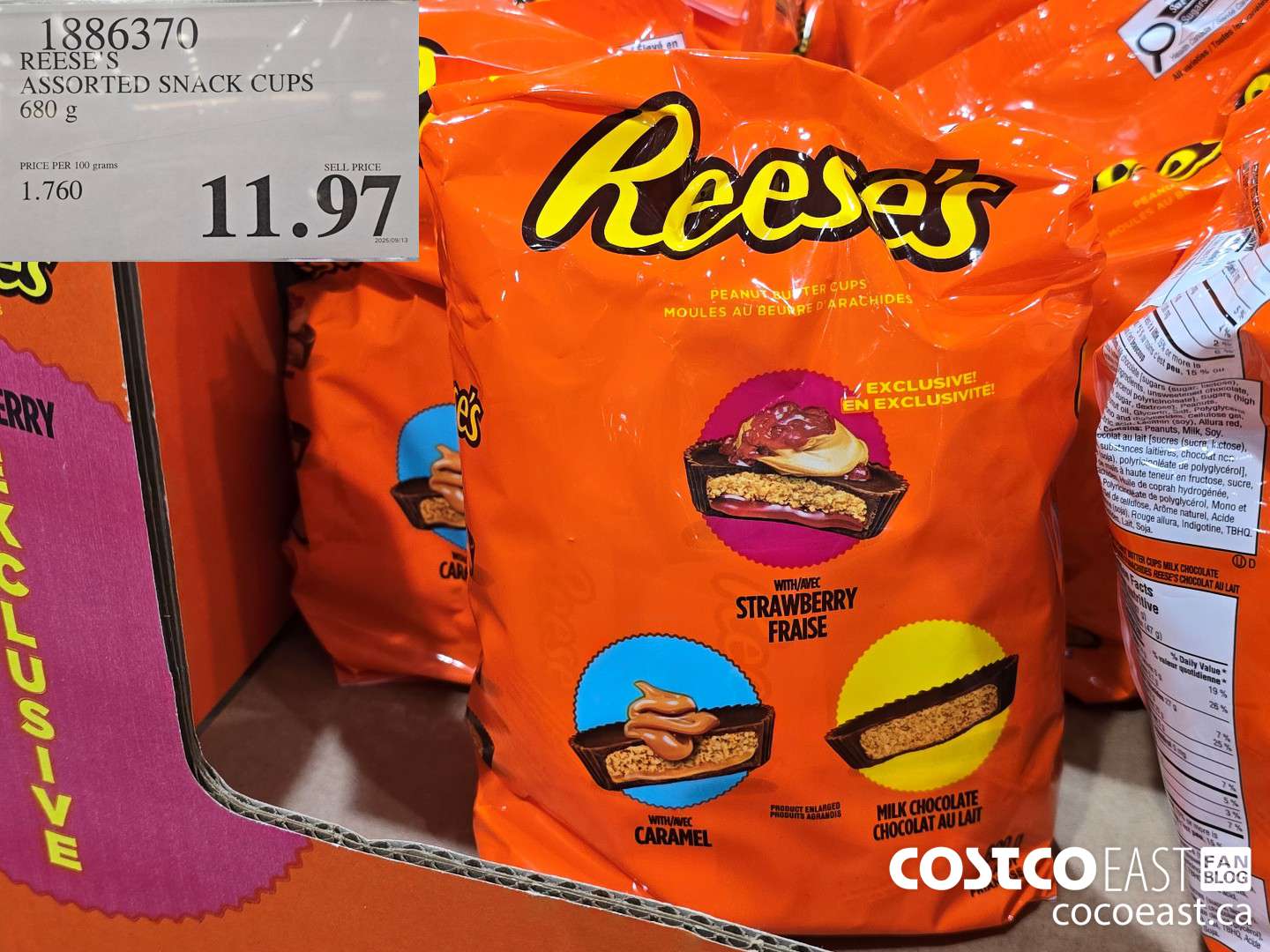 1886370 REESE'S PEANUT BUTTER CUPS 680 g $11.97