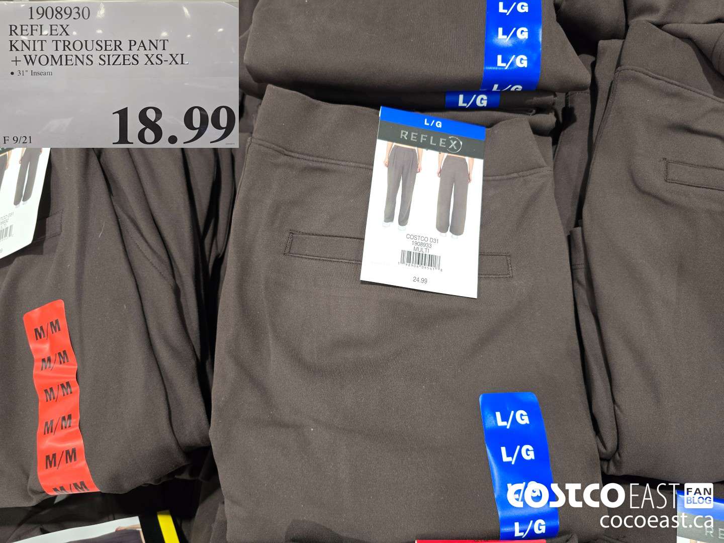 1908930 REFLEX KNIT TROUSER PANT +WOMENS SIZES XS-XL $18.99