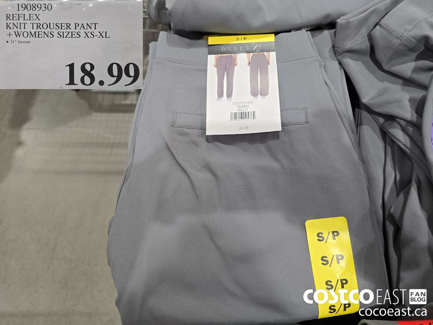 1908930 REFLEX KNIT TROUSER PANT +WOMENS SIZES XS-XL $18.99