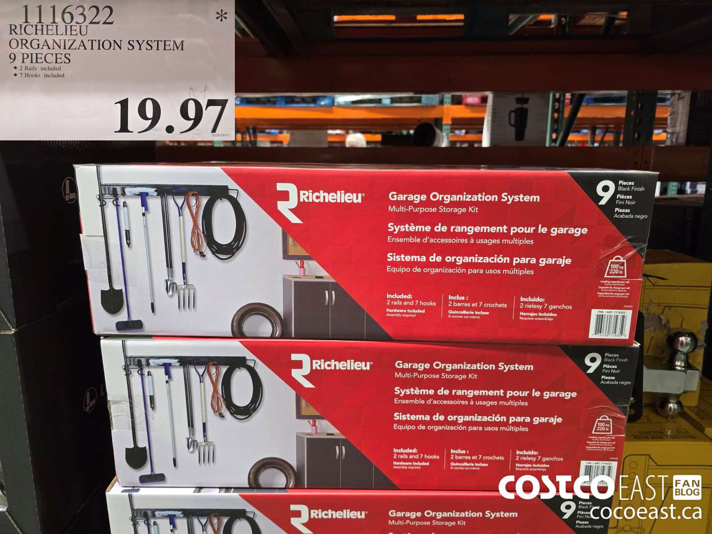 1116322 RICHELIEU ORGANIZATION SYSTEM 9 PIECES $19.97