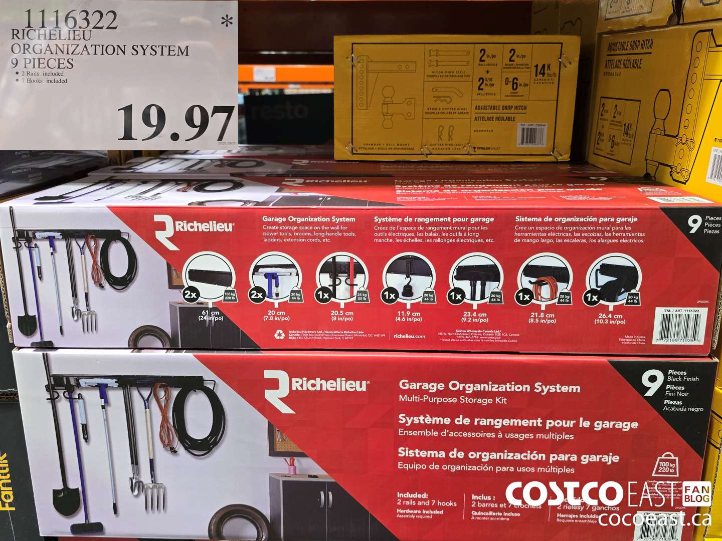 11116322 RICHELIEU ORGANIZATION SYSTEM 9 PIECES  $19.97