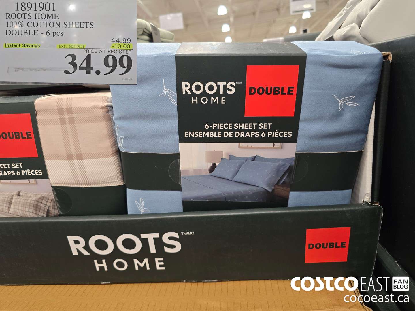 1891901 ROOTS COTTON SHEETS DOUBLE - 6PC ($10.00 INSTANT SAVINGS EXPIRES ON 2025-09-21) $34.99