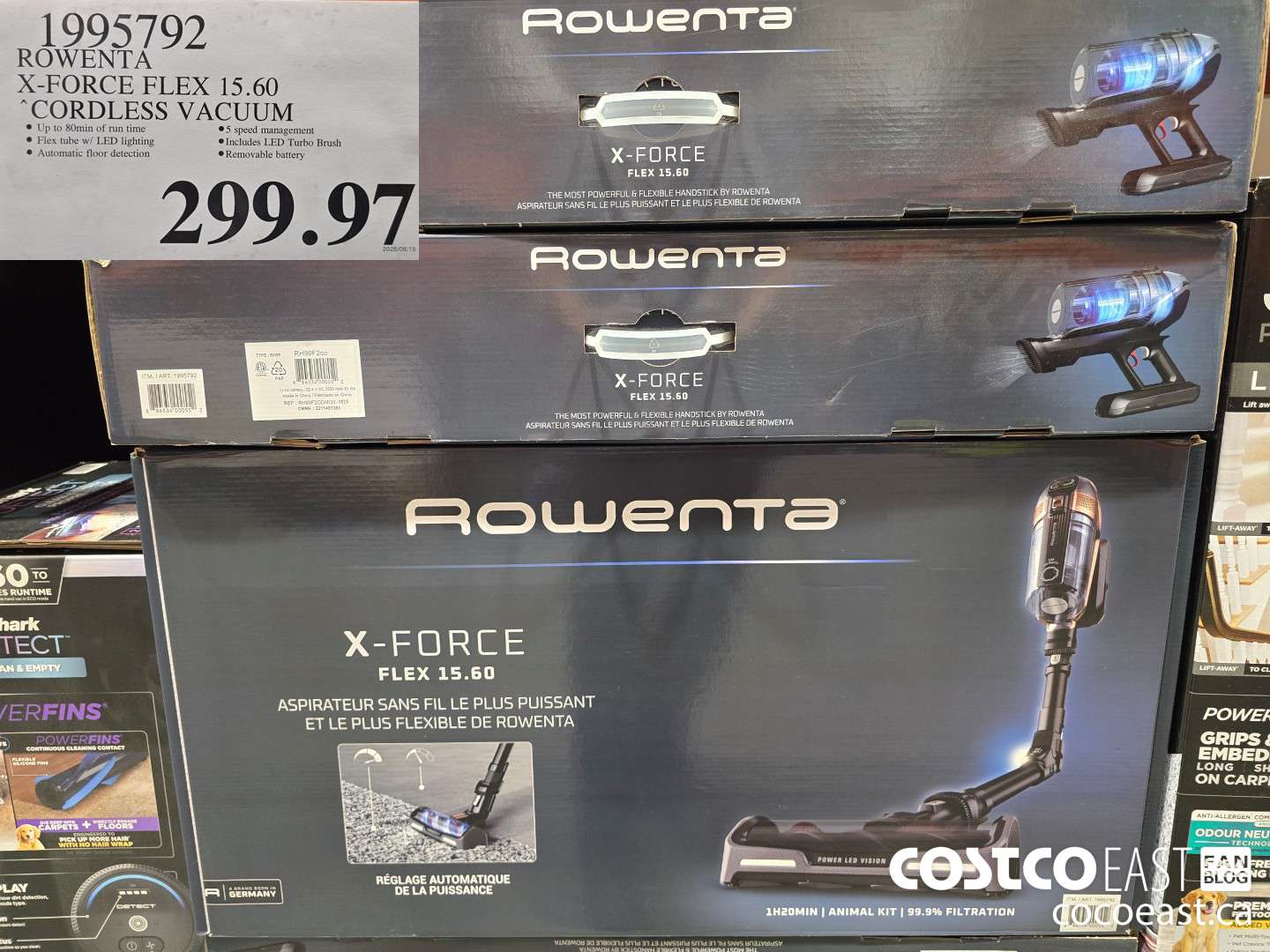 1995792 ROWENTA X FORCE 15.60 CORDLESS VACUUM $299.97