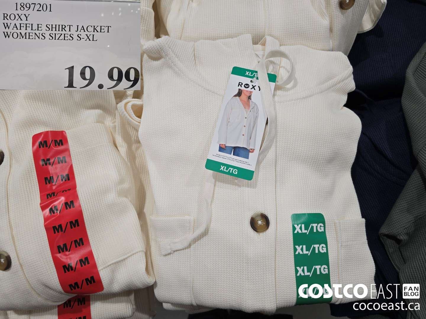 1897201 ROXY WAFELE SHIRT JACKET WOMENS SIZES S-XL $19.99