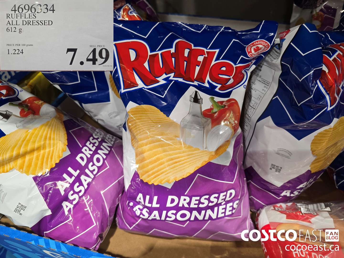 4696334 RUFFLES ALL DRESSED 612 g $7.49
