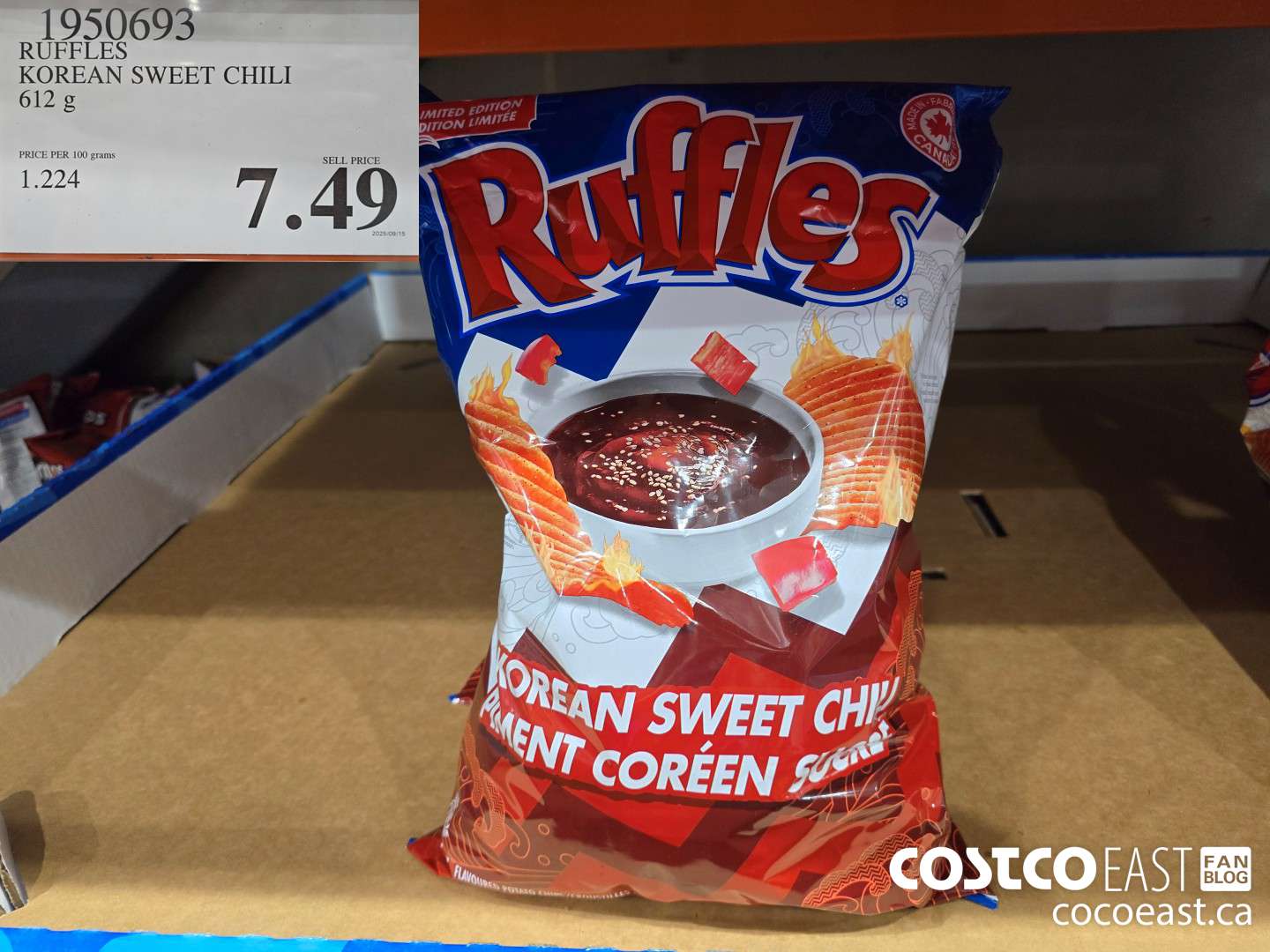 1950693 RUFFLES KOREAN SWEET CHILI 612g $7.49