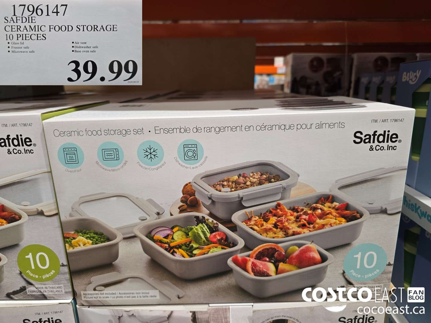 1796147 SAFDIE CERAMIC FOOD STORAGE 10 PIECES $39.99