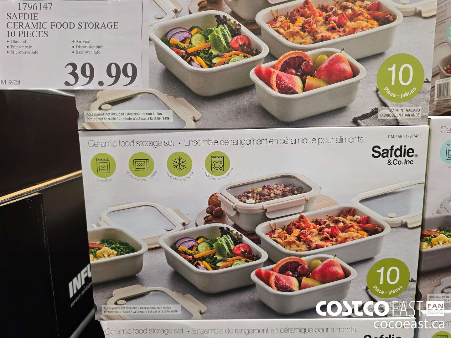 1796147 SAFDIE CERAMIC FOOD STORAGE 10 PIECES $39.99