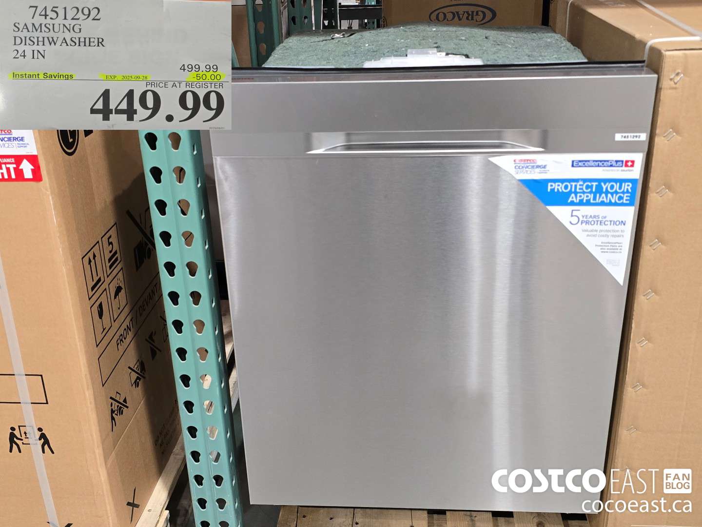 7451292 SAMSUNG DISHWASHER 24IN ($50.00 INSTANT SAVINGS EXPIRES ON 2025-09-28) $449.99