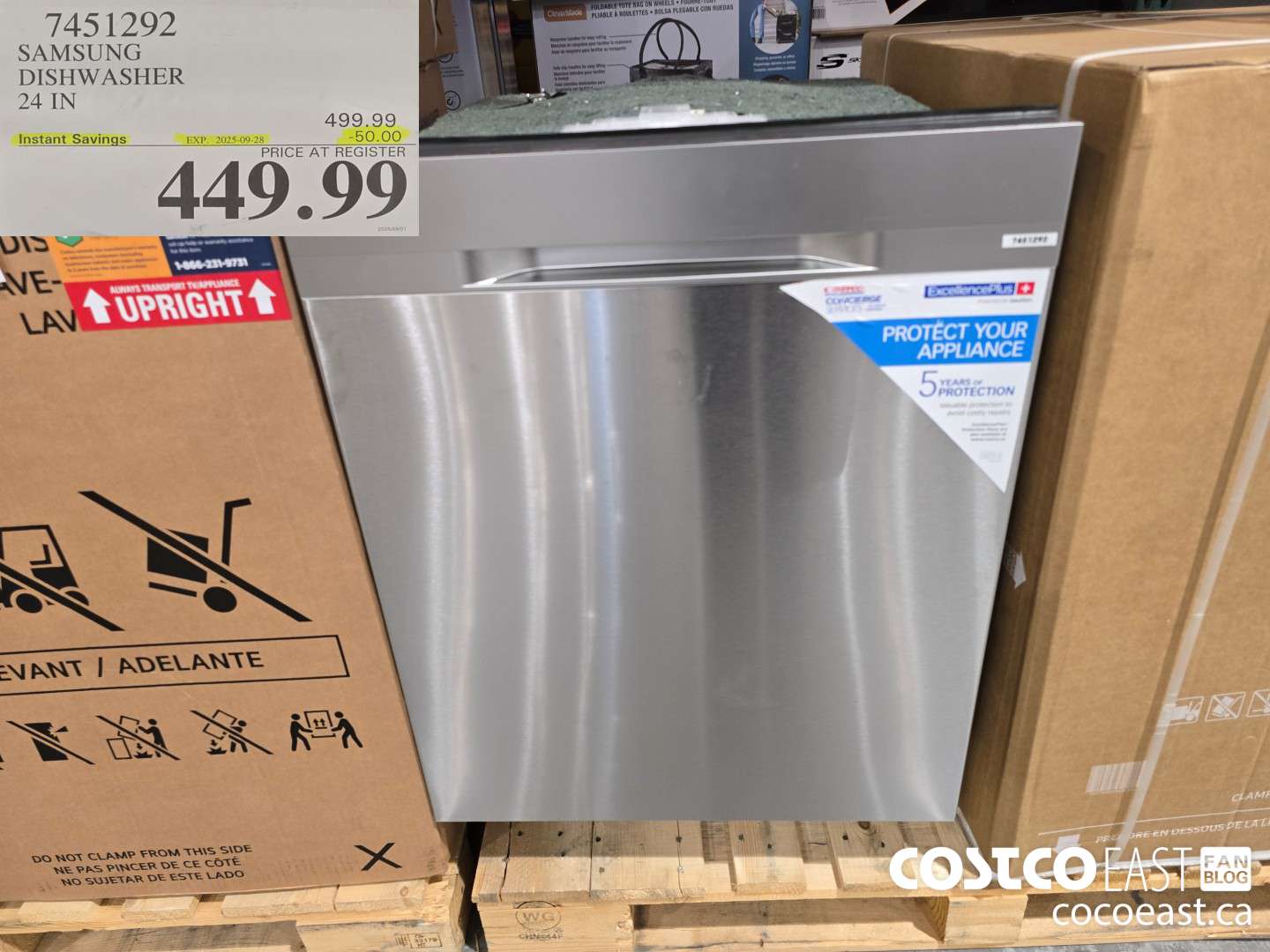 7451292 SAMSUNG DISHWASHER 24IN ($50.00 INSTANT SAVINGS EXPIRES ON 2025-09-28) $449.99