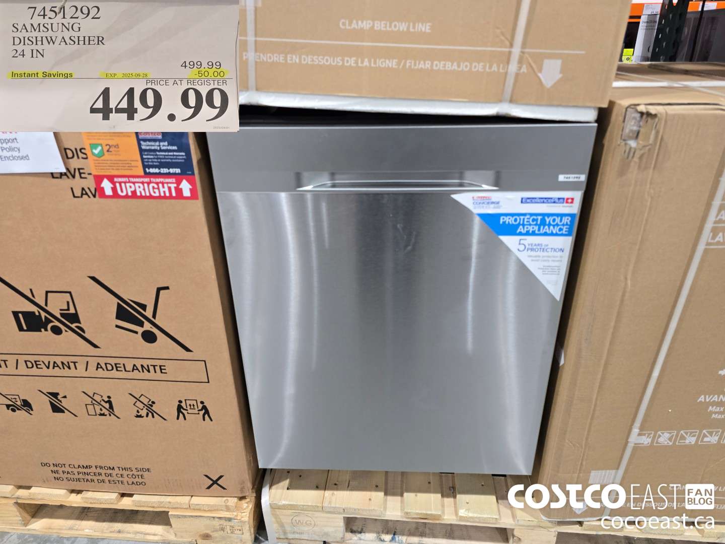 7451292 SAMSUNG DISHWASHER 24IN ($50.00 INSTANT SAVINGS EXPIRES ON 2025-09-28) $449.99