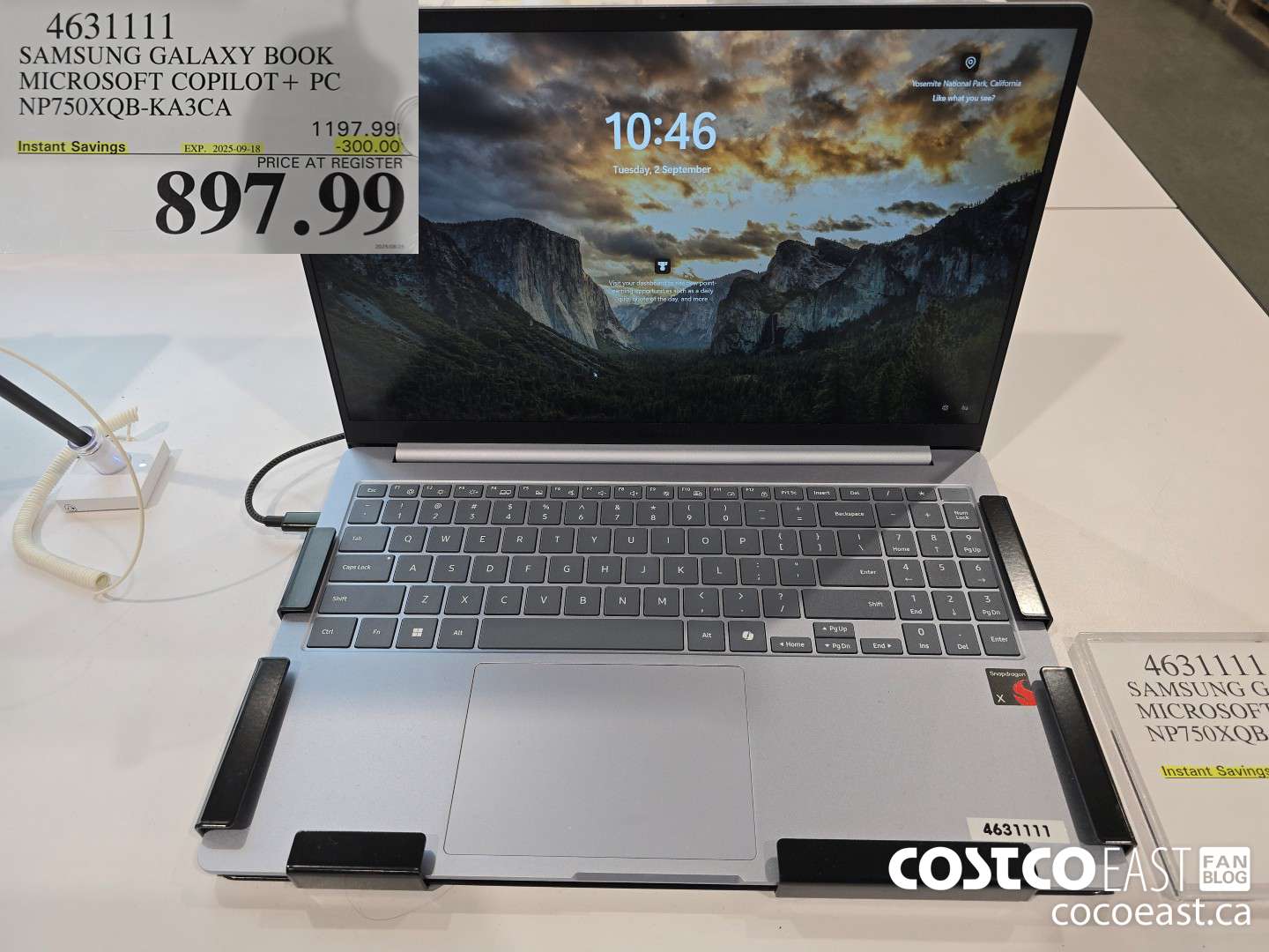 4631111 SAMSUNG GALAXY BOOK MICROSOFT COPILOT+ PC NP750XQB-KA3CA ($300.00 INSTANT SAVINGS EXPIRES ON 2025-09-18) $897.99