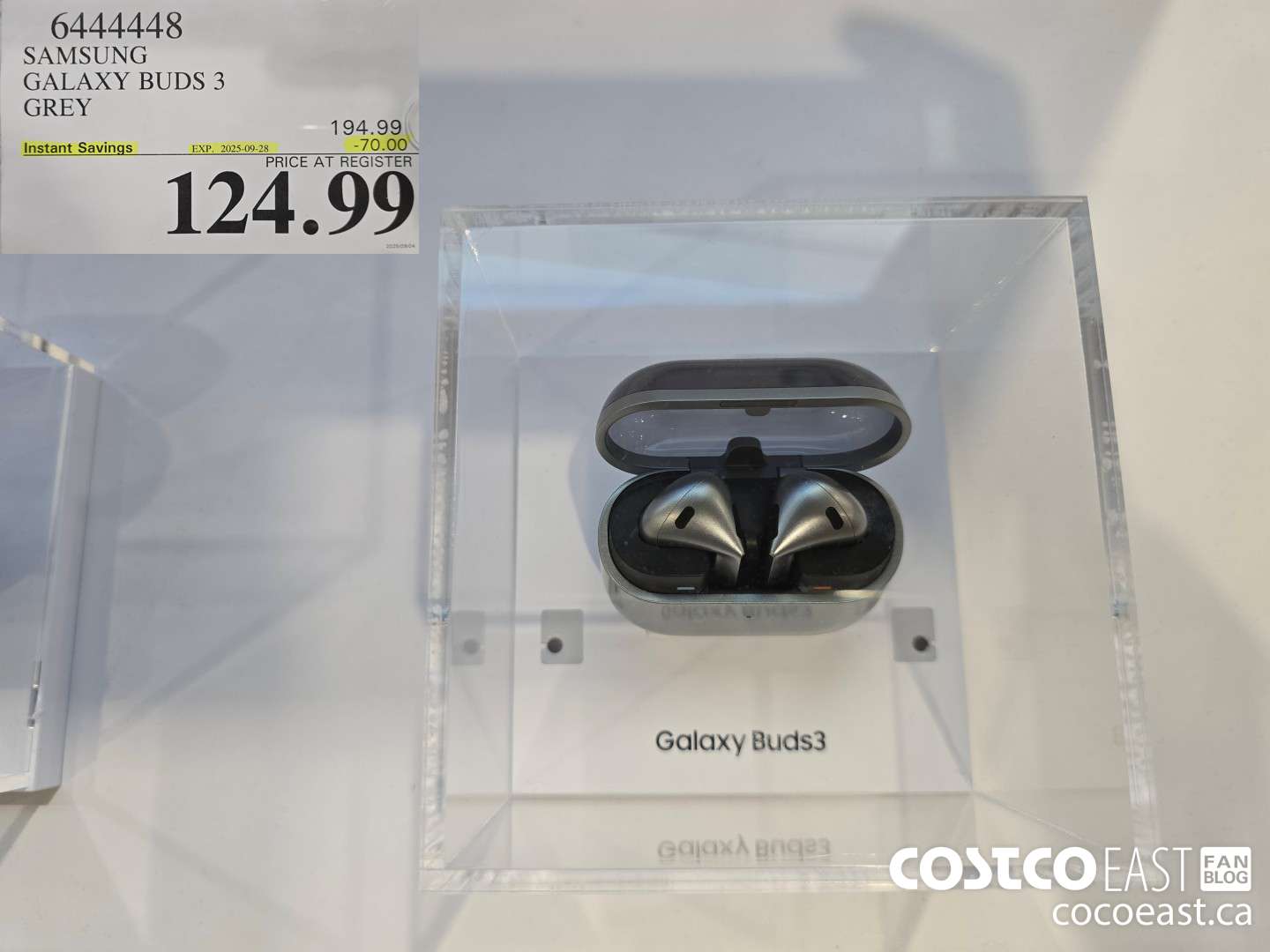 6444448 SAMSUNG GALAXY BUDS 3 GREY ($70.00 INSTANT SAVINGS EXPIRES ON 2025-09-28) $136.99