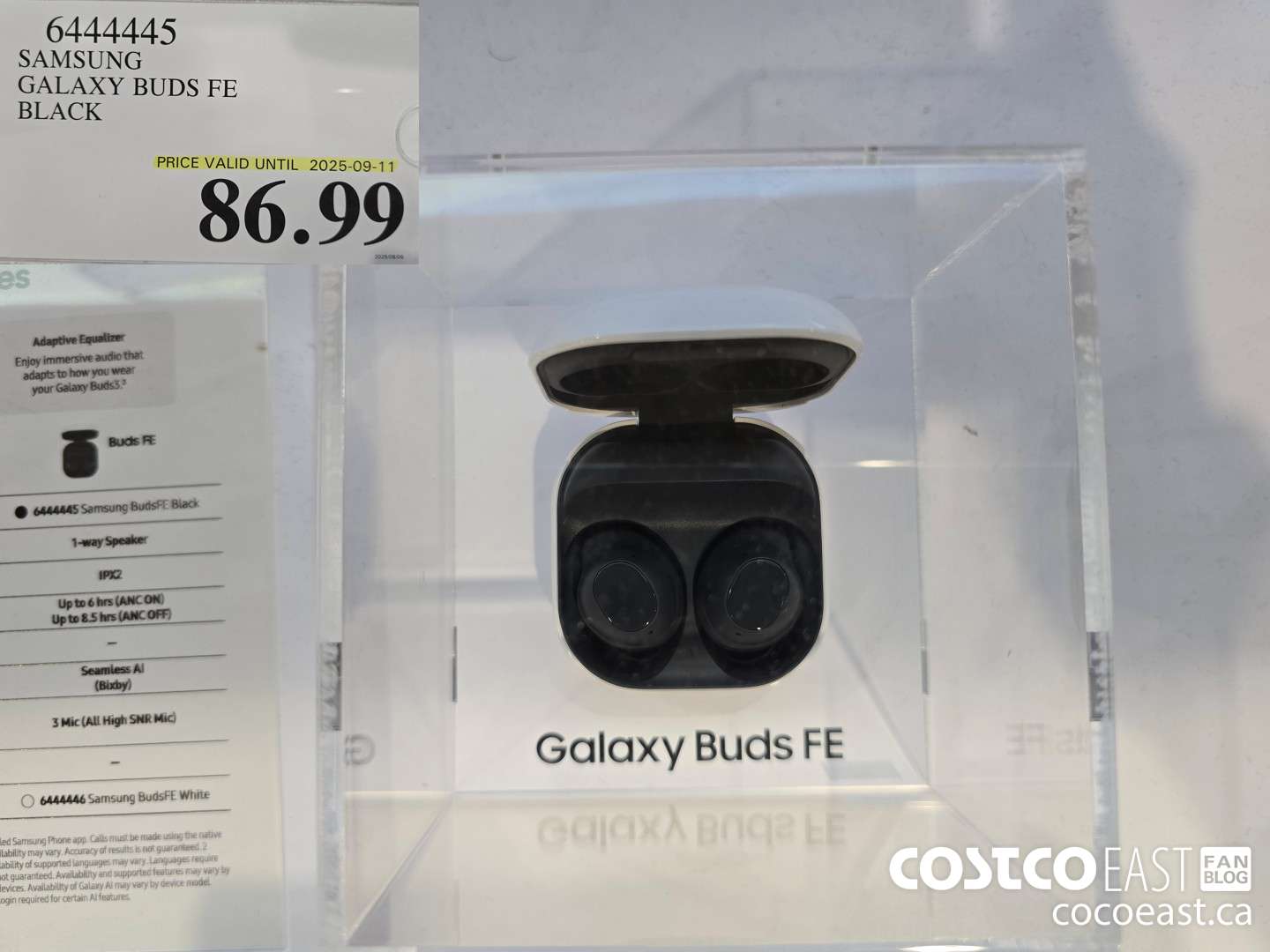 6444445 SAMSUNG GALAXY BUDS FE BLACK $86.99