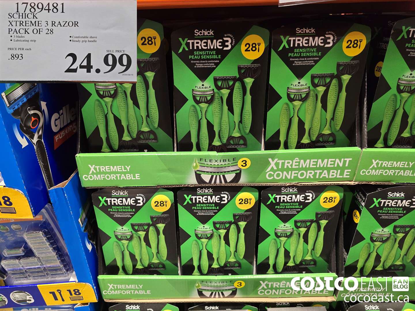 1789481 SCHICK XTREME 3 RAZOR PACK OF 28 $24.99