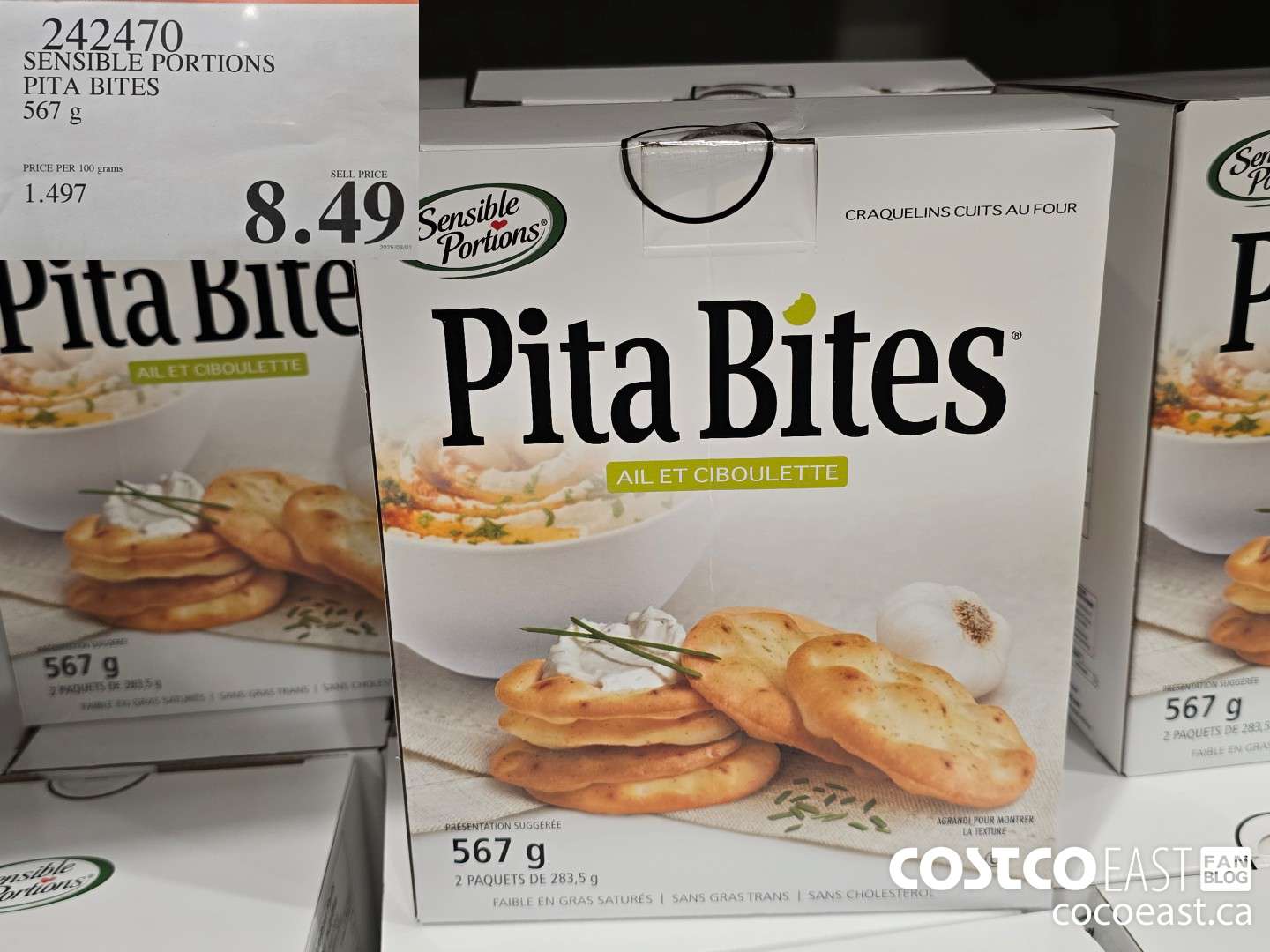 242470 SENSIBLE PORTIONS PITA BITES 567 g $8.49