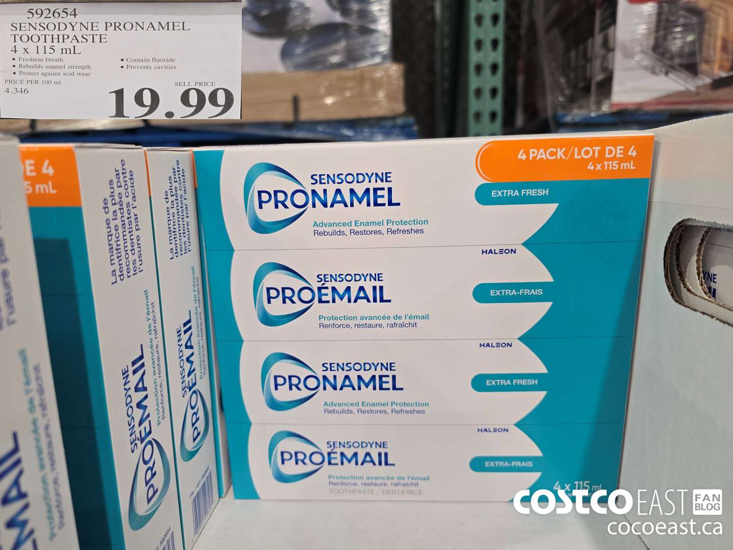 592654 SENSODYNE PRONAMEL TOOTHPASTE 4x 115 mL $19.99