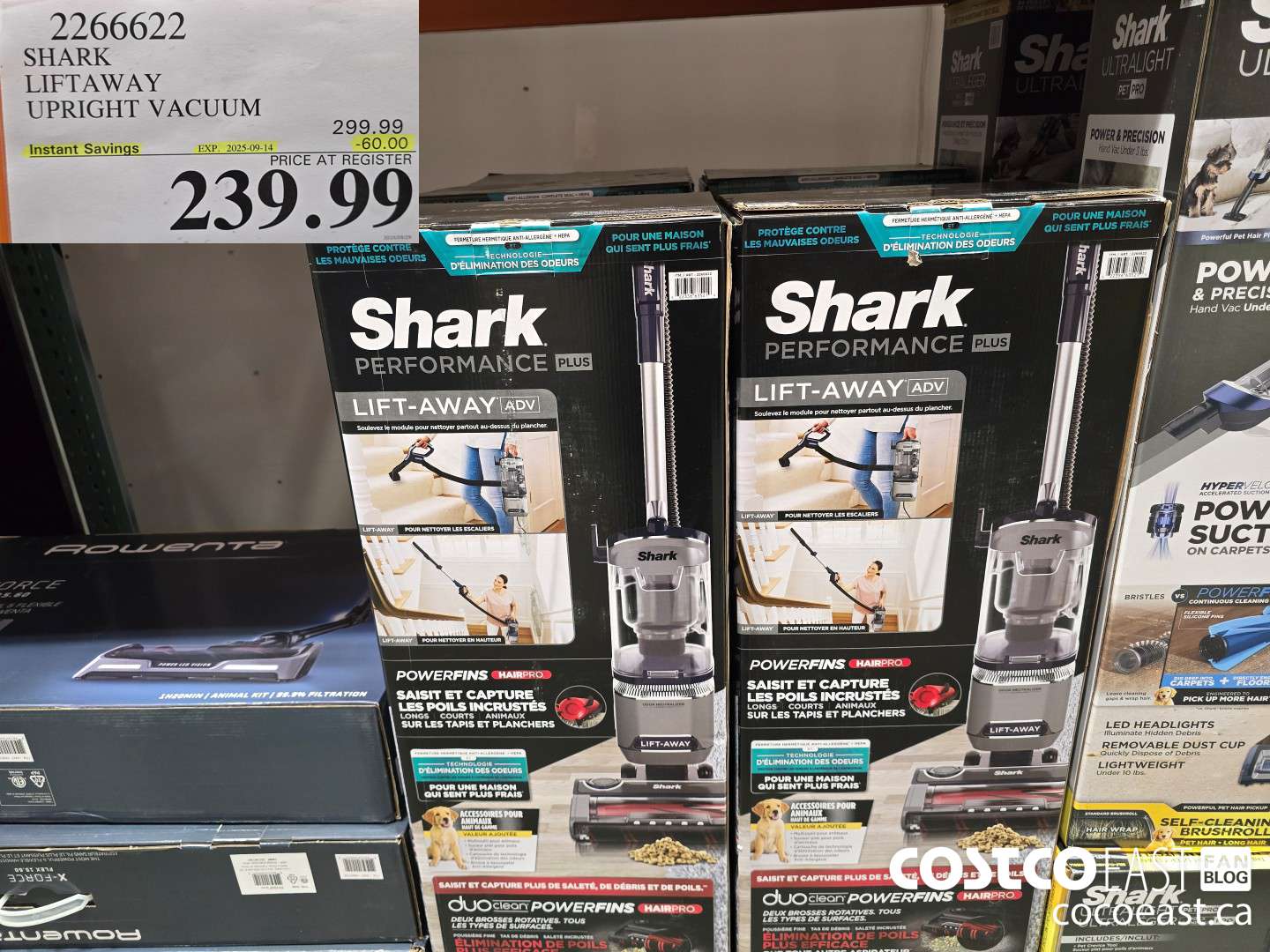 2266622 SHARK LIFTAWAY UPRIGHT VACUUM ($60.00 INSTANT SAVINGS EXPIRES ON 2025-09-14) $239.99