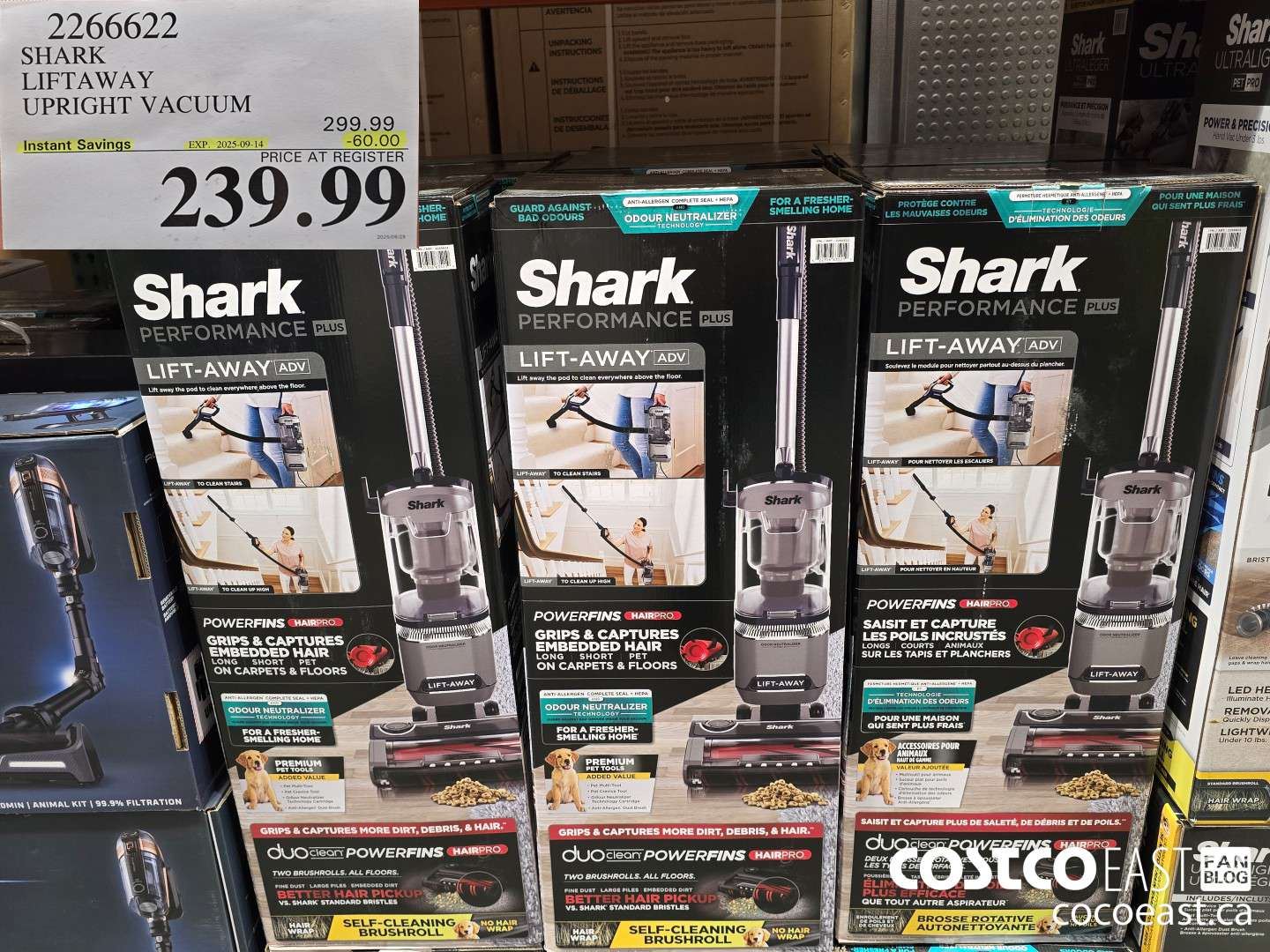 2266622 SHARK LIFTAWAY UPRIGHT VACUUM ($60.00 INSTANT SAVINGS EXPIRES ON 2025-09-14) $239.99