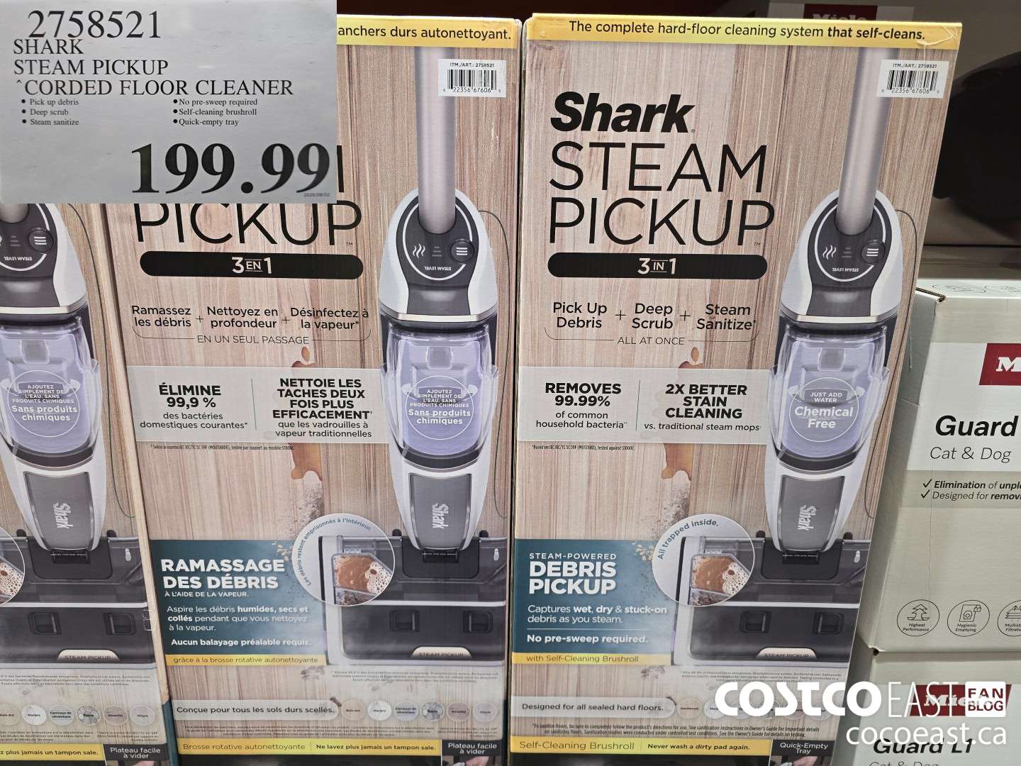 2758521 SHARK STEAM PICKUP CORDED FLOOR CLEANER $199.99