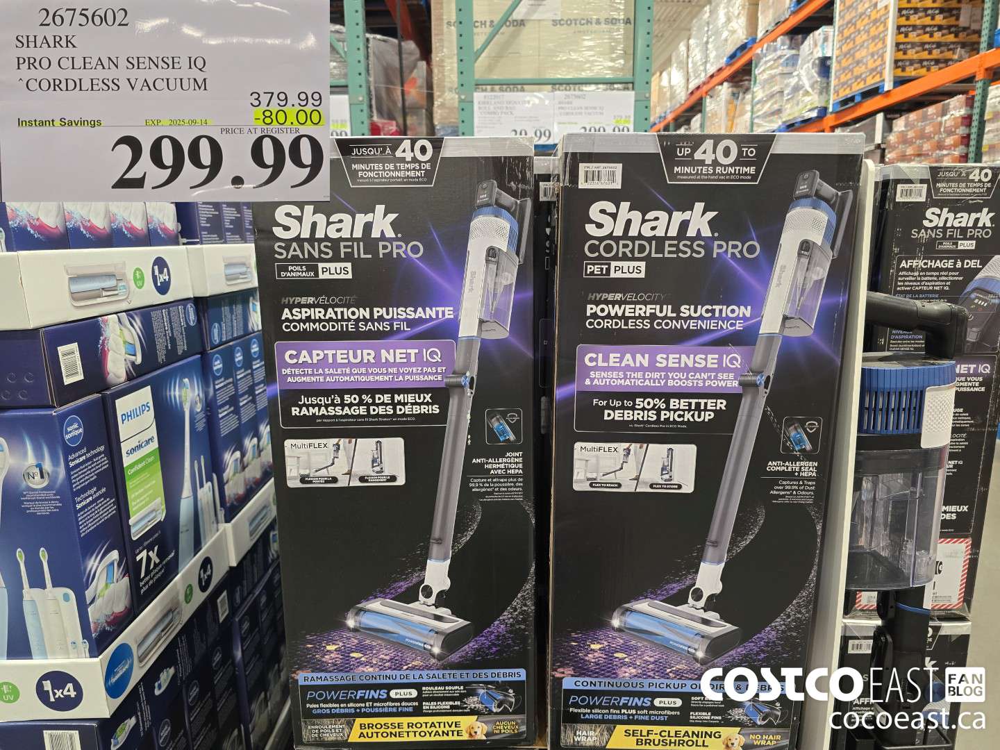 2675602 SHARK PRO CLEAN SENSE IQ CORDLESS VACUUM ($80.00 INSTANT SAVINGS EXPIRES ON 2025-09-14) $299.99