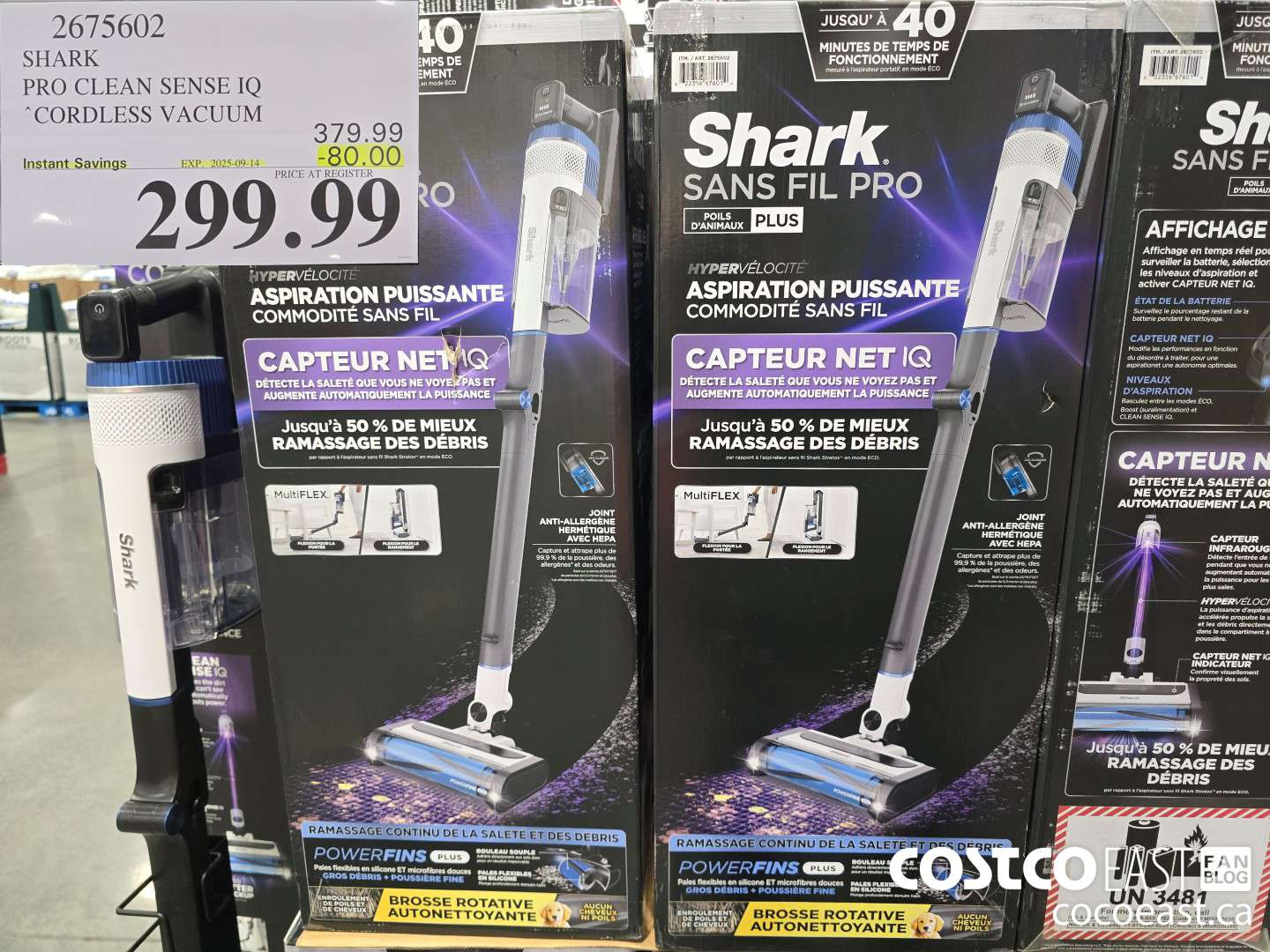 2675602 SHARK PRO CLEAN SENSE IQ CORDLESS VACUUM ($80.00 INSTANT SAVINGS EXPIRES ON 2025-09-14) $299.99