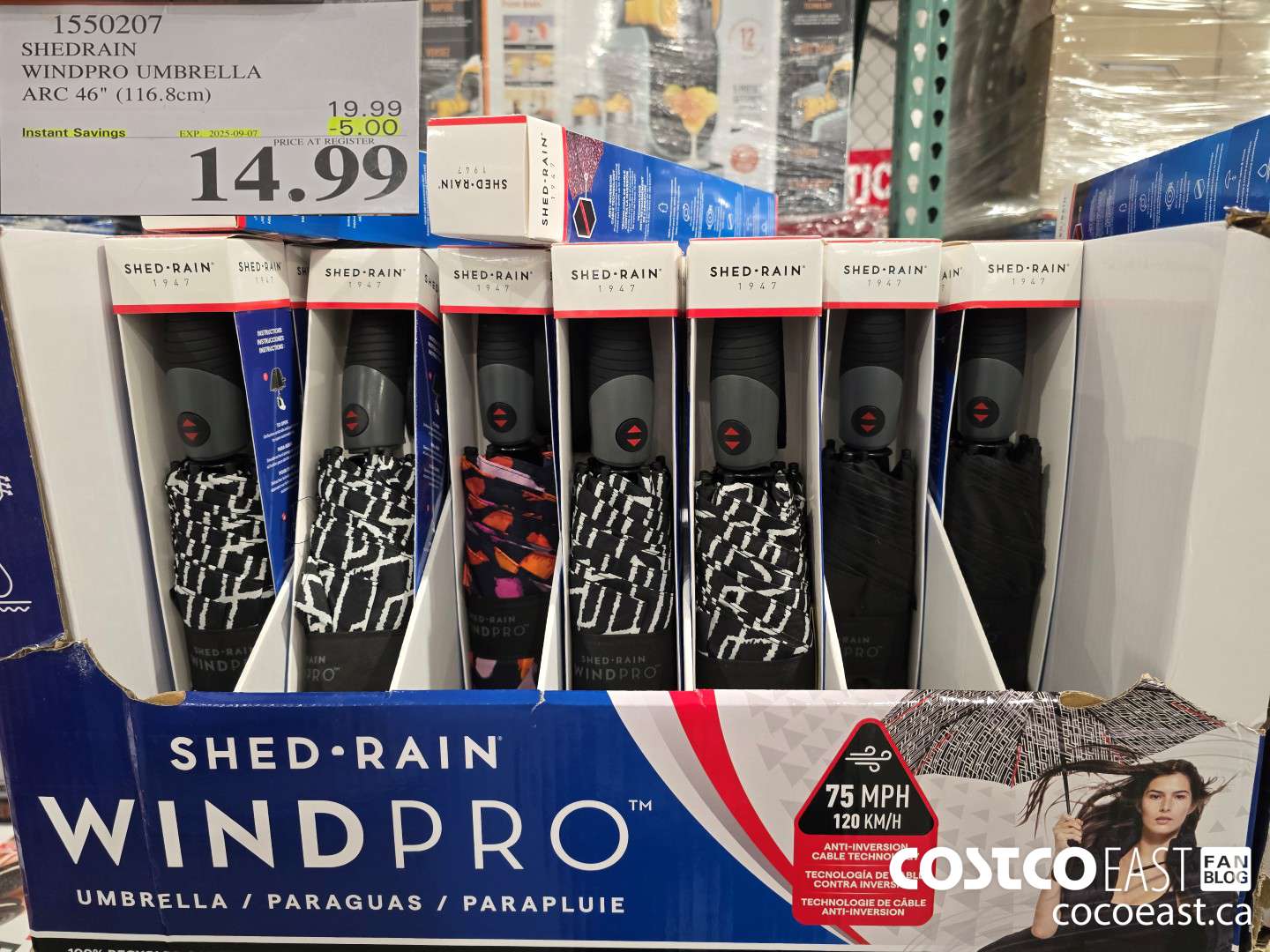 1550207 SHEDRAIN WINDPRO UMBRELLA ARC 46