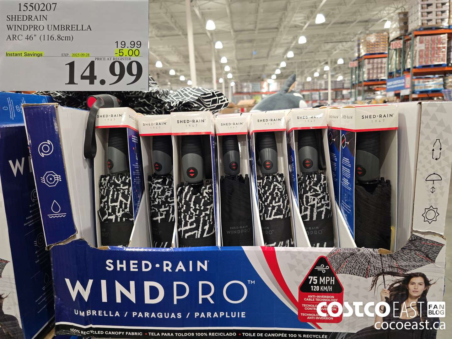 1550207 SHEDRAIN WINDPRO UMBRELLA ARC 46