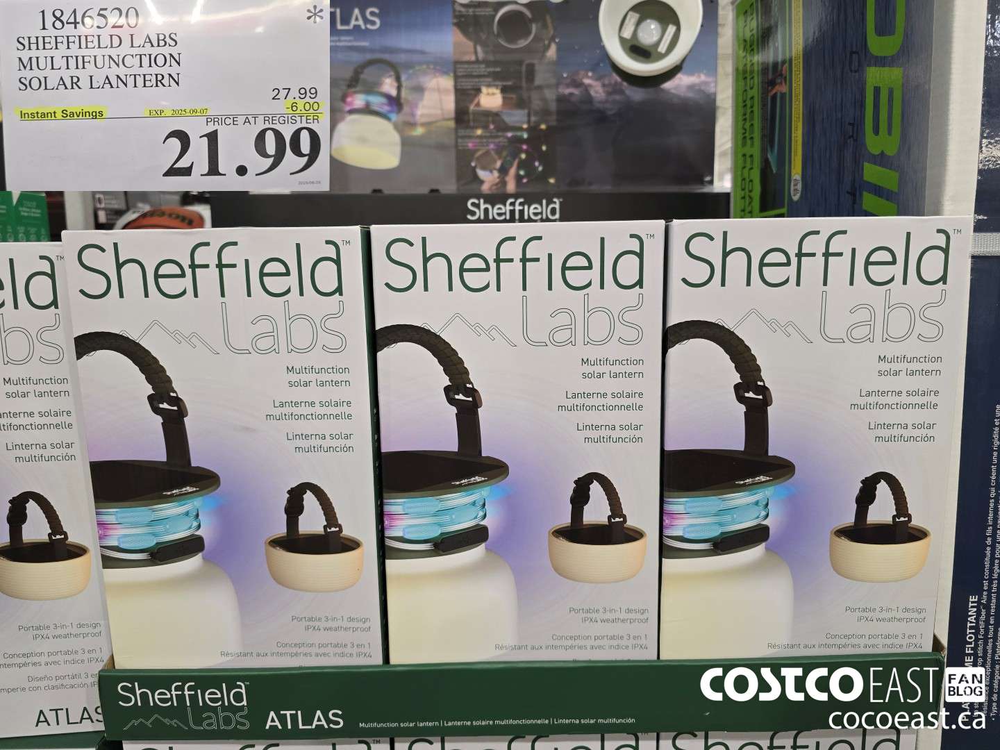 1846520 SHEFFIELD LABS MULTIFUNCTION SOLAR LANTERN ($6.00 INSTANT SAVINGS EXPIRES ON 2025-09-07) $21.99