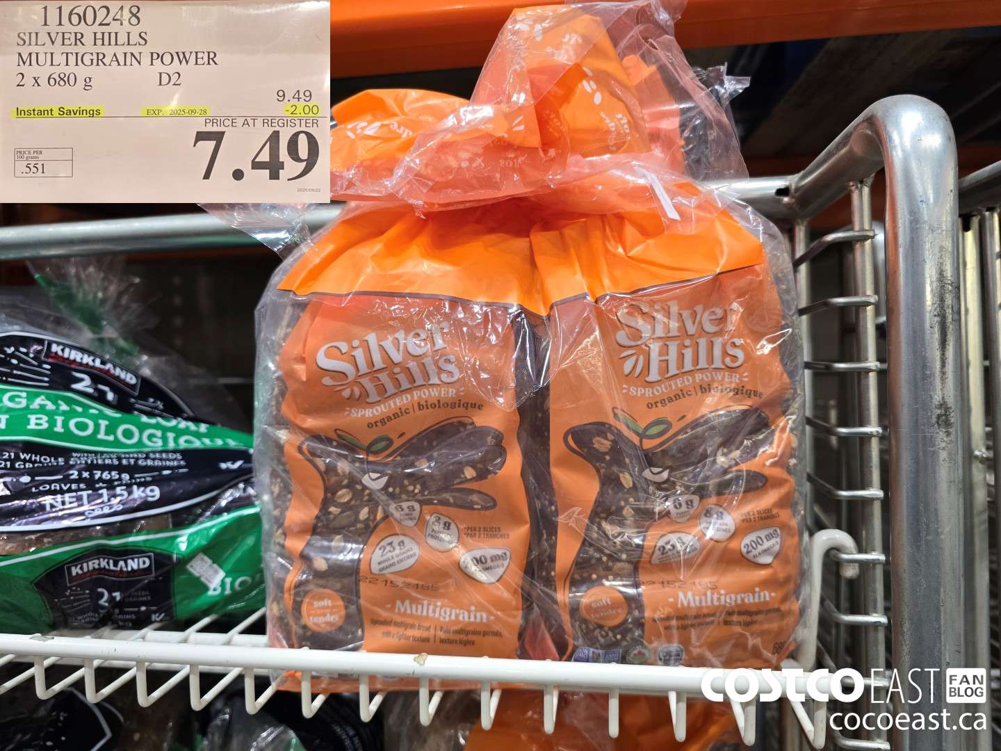 1160248 SILVER HILLS MULTIGRAIN POWER 2 X 680 g ($2.00 INSTANT SAVINGS EXPIRES ON 2025-09-28) $7.49