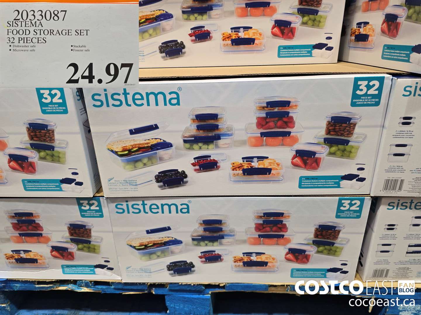 2033087 SISTEMA FOOD STORAGE SET 32 PIECES $24.97