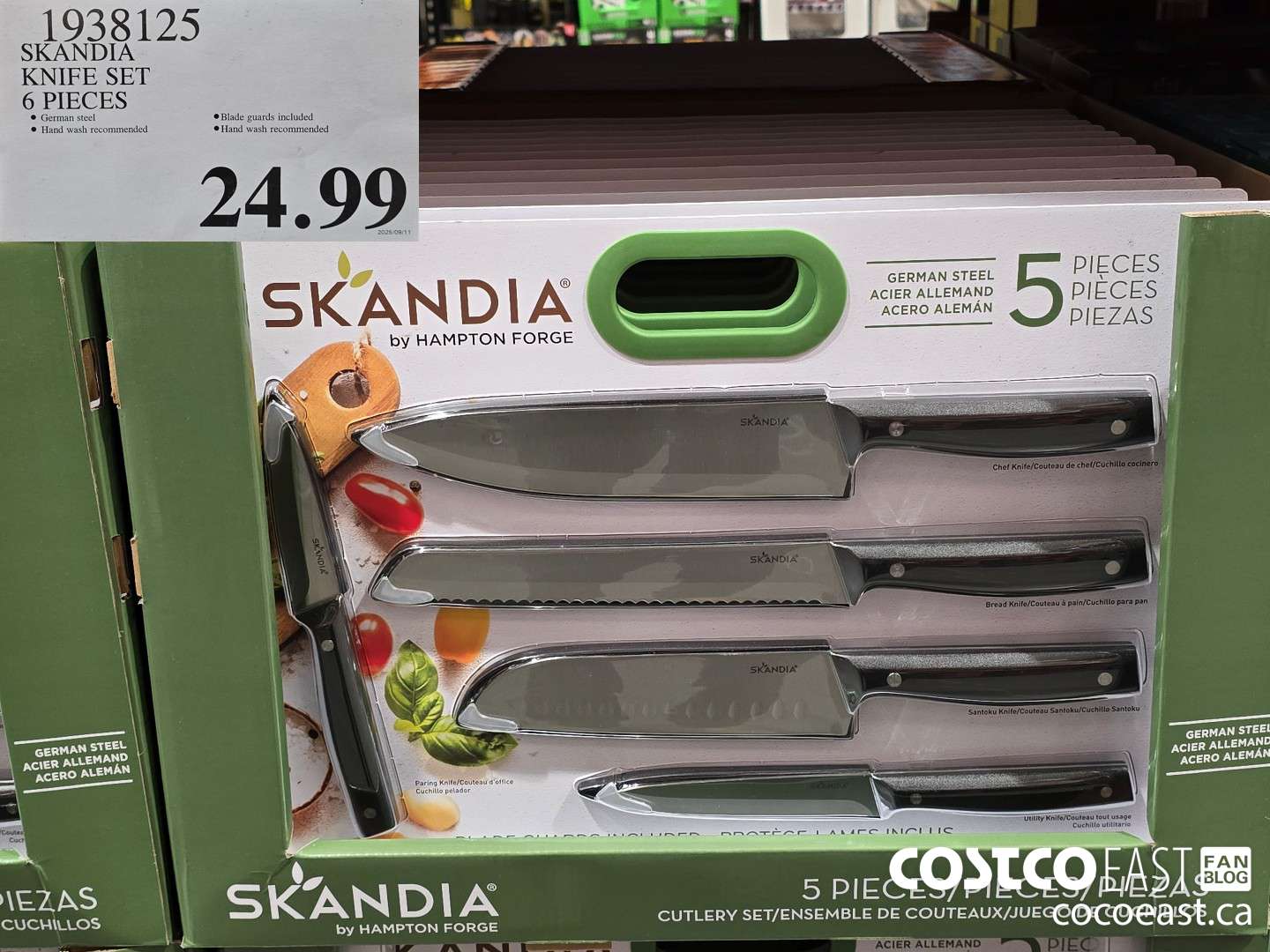 1938125 SKANDIA KNIFE SET 6 PIECES $24.99