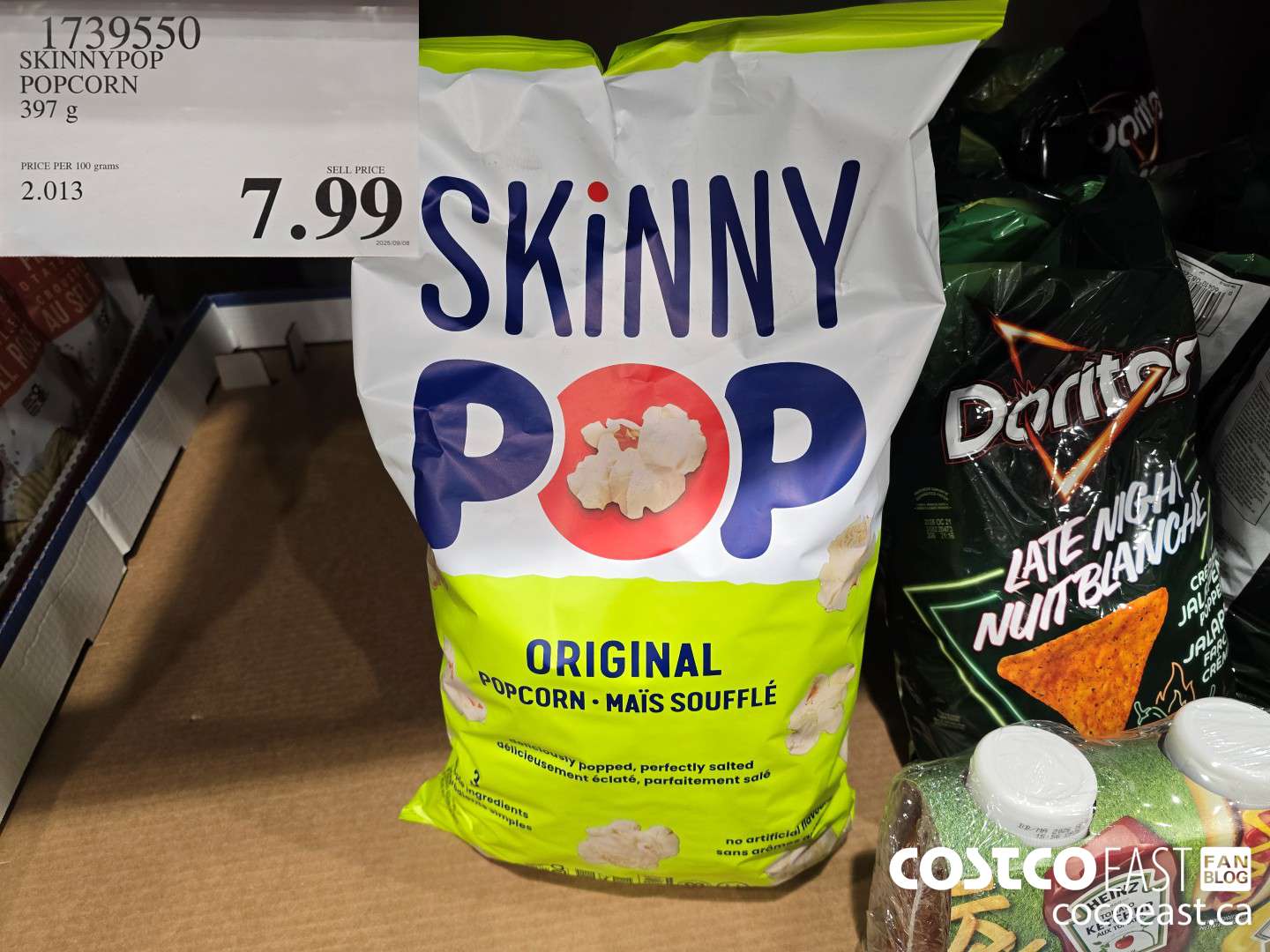 1739550 SKINNYPOP POPCORN 397 G $7.99