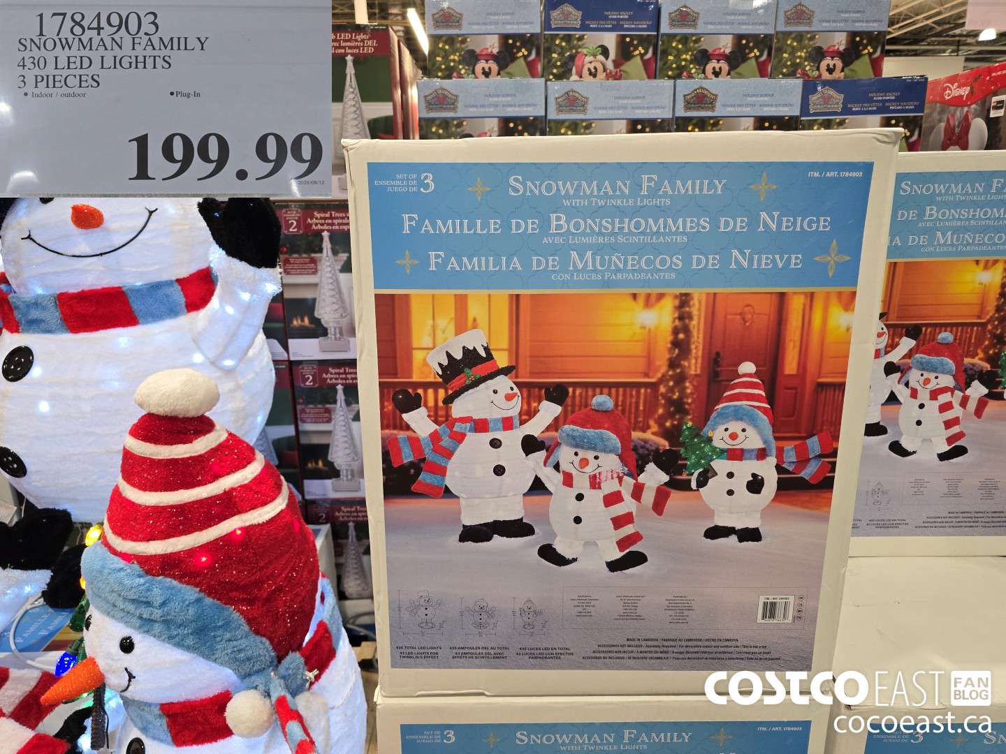 1784903 SNOWMAN FAMILY 430 LED LIGHTS 3 PIECES $199.99