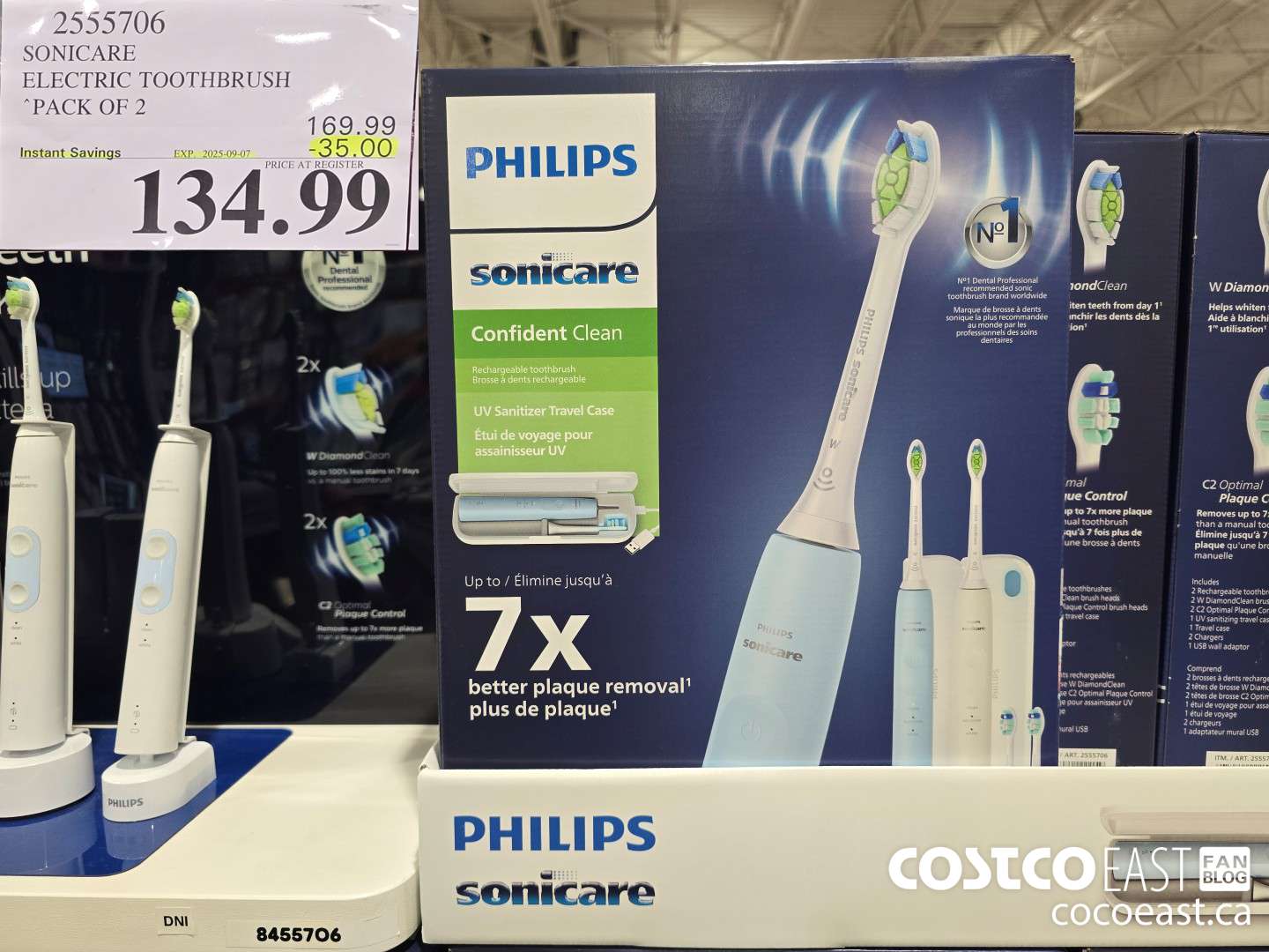2555706 SONICARE ELECTRIC TOOTHBRUSH PACK OF 2 ($35.00 INSTANT SAVINGS EXPIRES ON 2025-09-07) $134.99