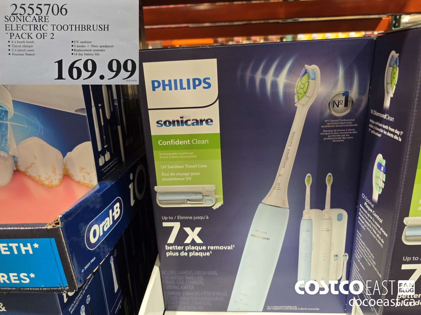 2555706 SONICARE ELECTRIC TOOTHBRUSH PACK OF 2 $169.99