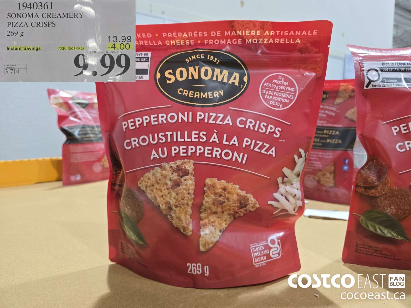 1940361 SONOMA CREAMERY PEPPERONI PIZZA CRISP 269 G ($4.00 INSTANT SAVINGS EXPIRES ON 2025-09-28) $9.99