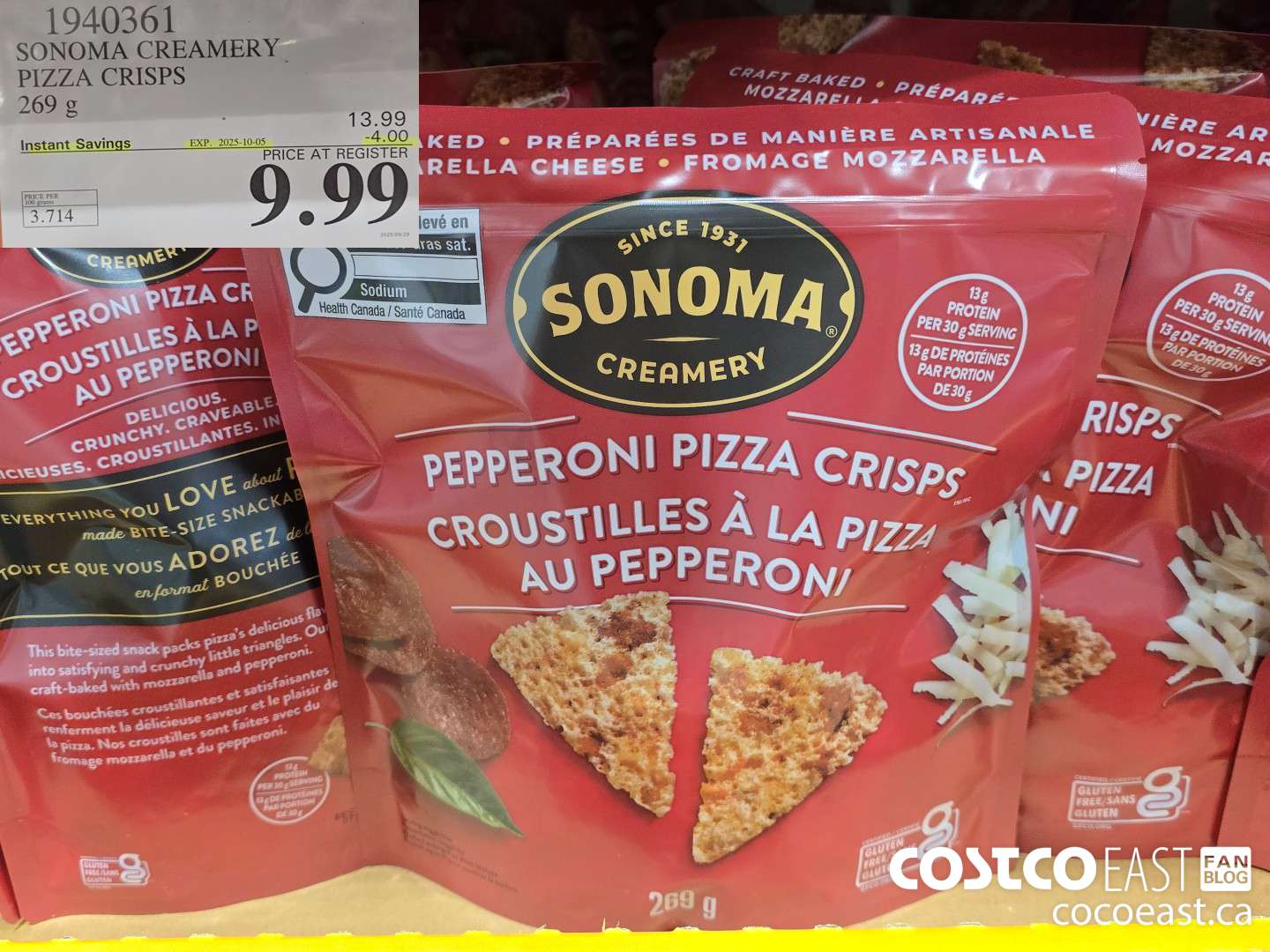 1940361 SONOMA CREAMERY PEPPERONI PIZZA CRISP 269 G ($4.00 INSTANT SAVINGS EXPIRES ON 2025-10-05) $9.99