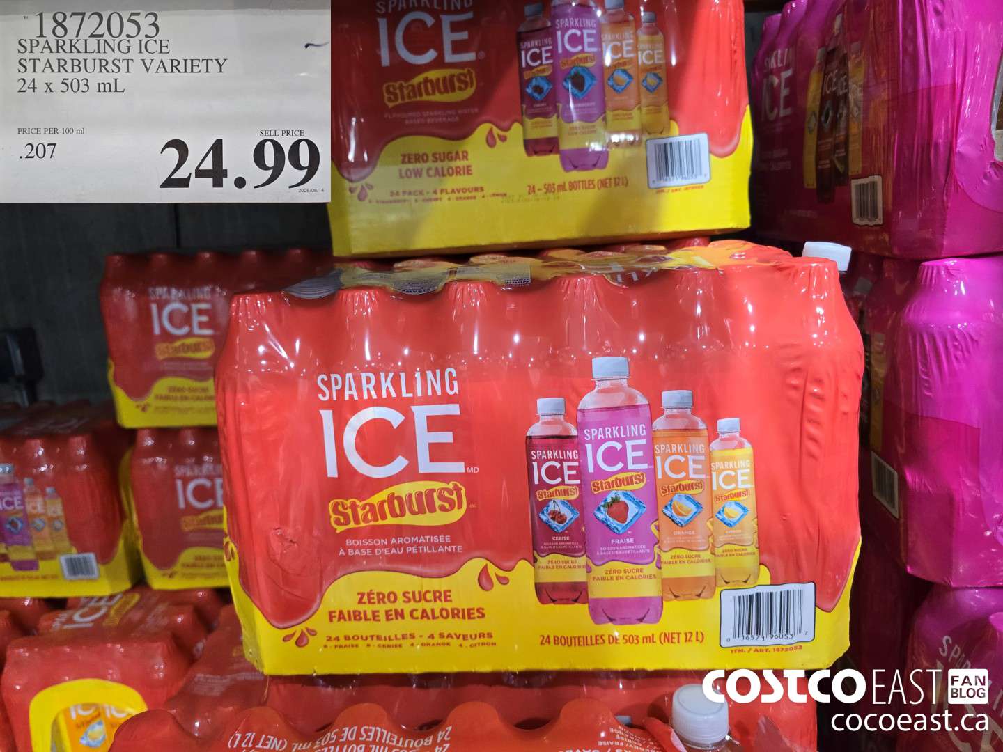 1872053 SPARKLING ICE STARBURST VARIETY 24 x 503 mL $24.89