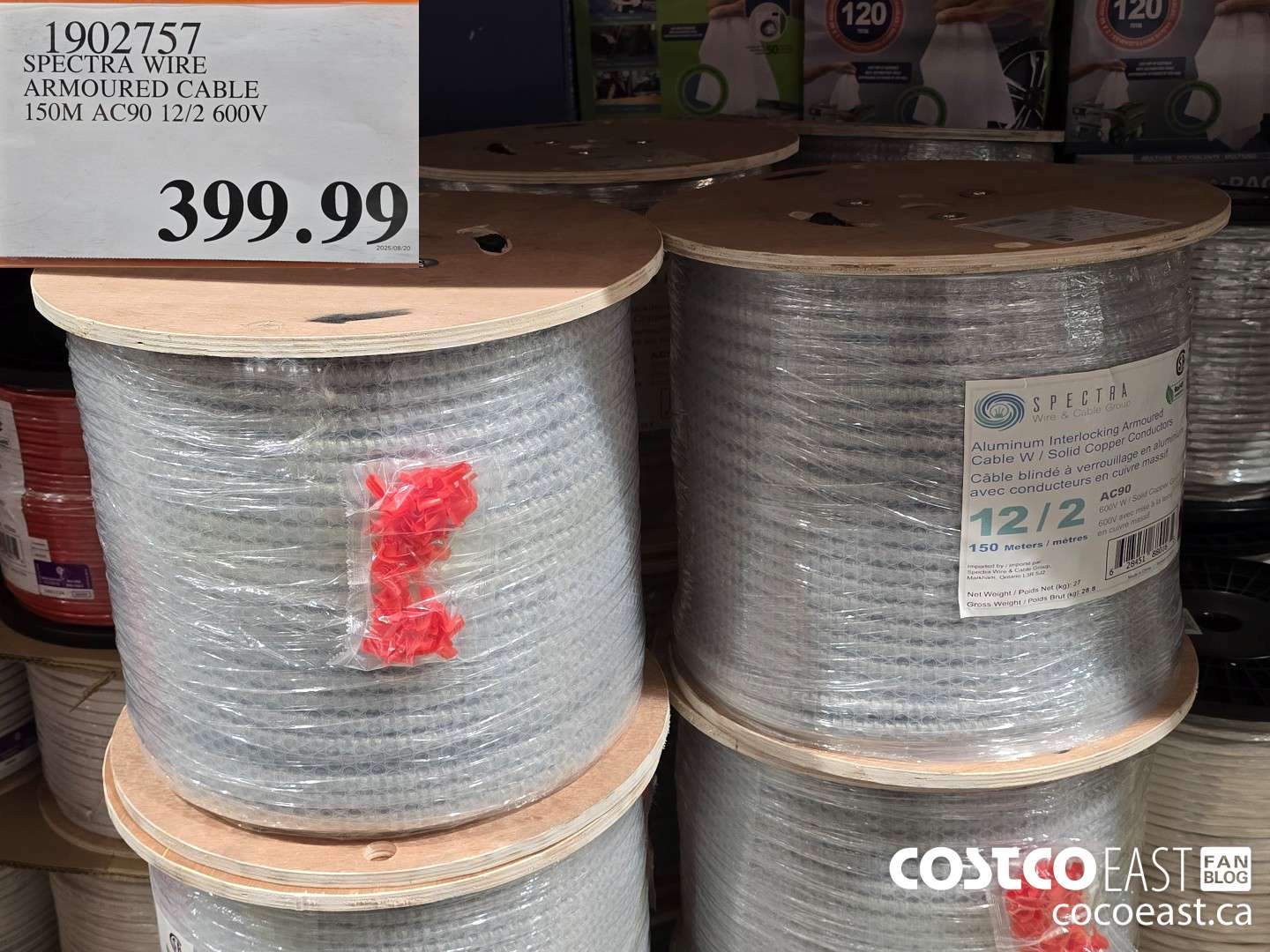1902757 SPECTRA WIRE ARMOURED CABLE 150M AC90 12/2 600 V $399.99
