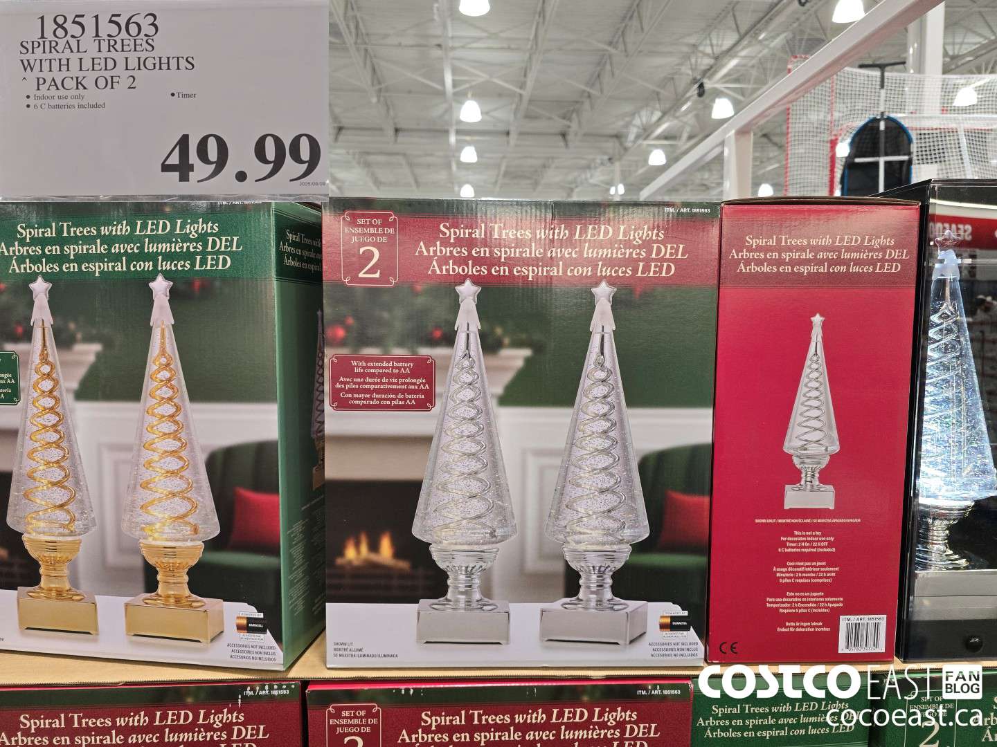 185156 SPIRAL TREES WITH LED LIGHTS PACK OF 2 $49.99