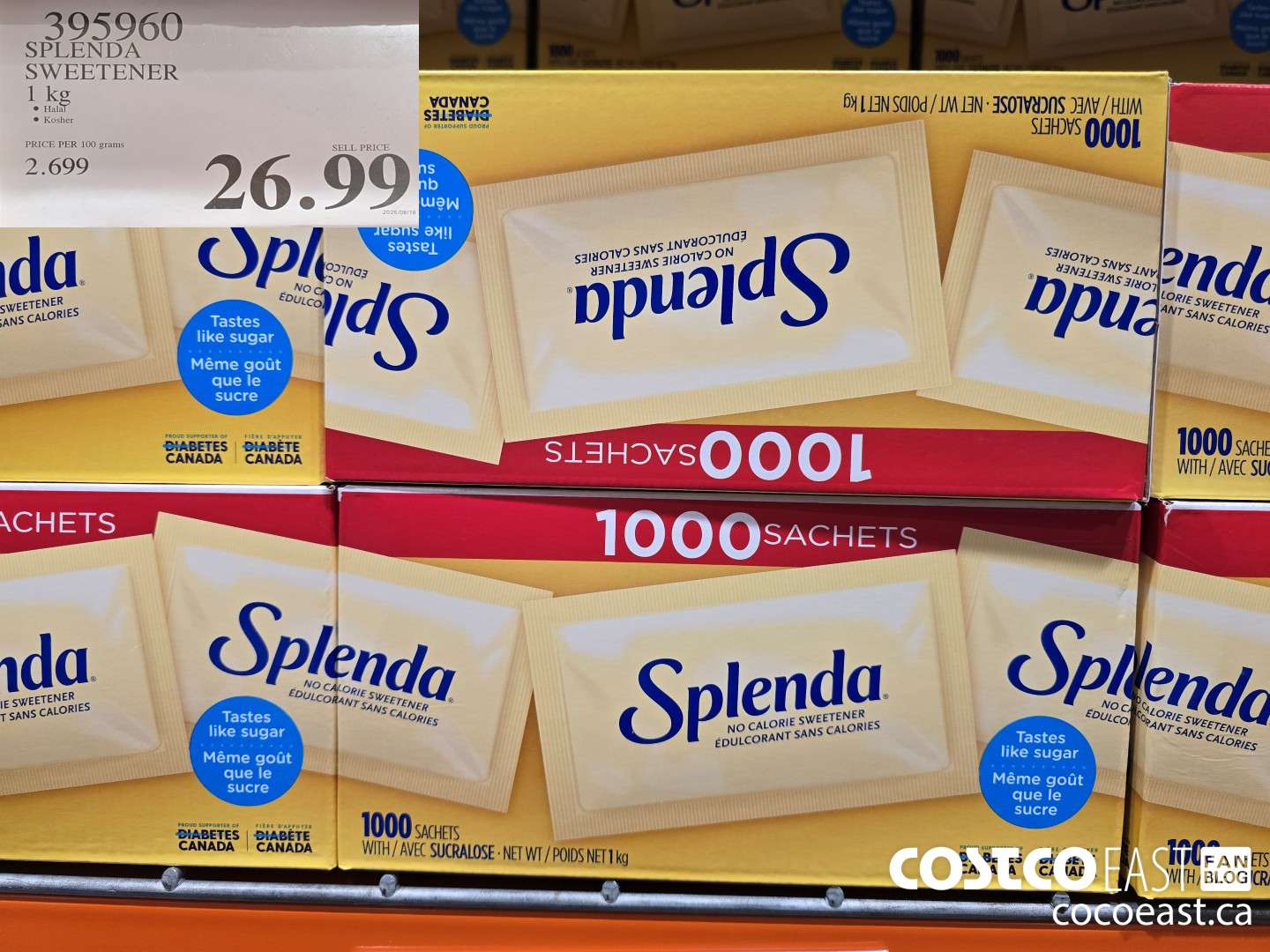 395960 SPLENDA SWEETENER 1KG $26.99