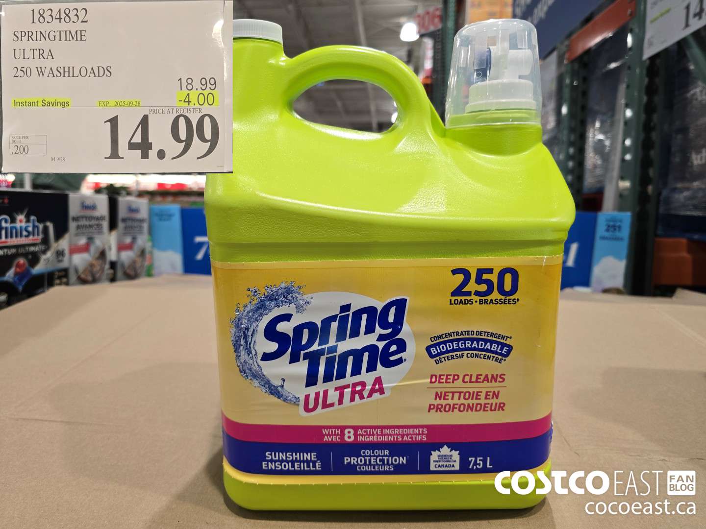 1834832 SPRING TIME ULTRA 250 WASHLOADS ($4.00 INSTANT SAVINGS EXPIRES ON 2025-09-28) $14.99