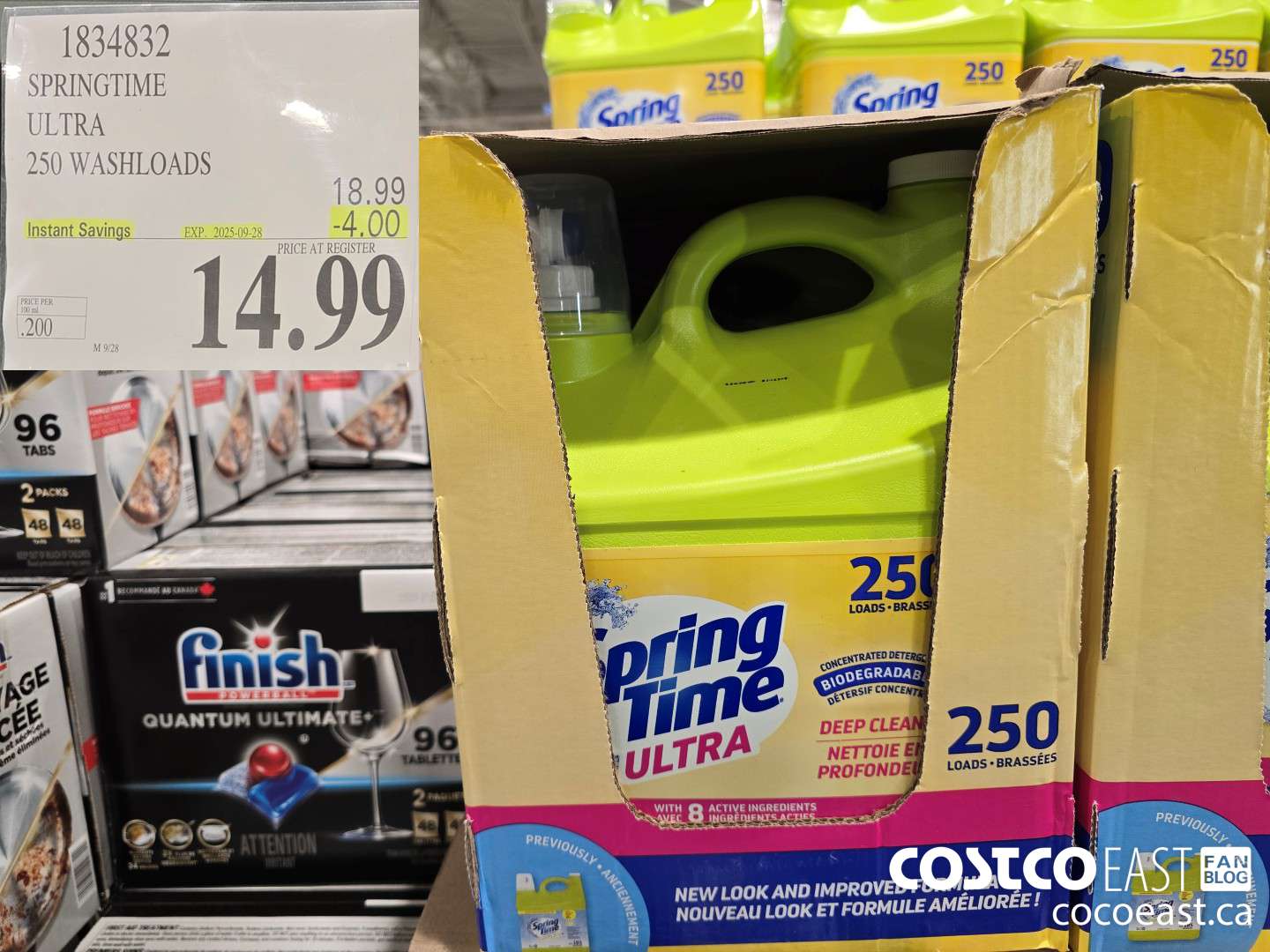 1834832 SPRING TIME ULTRA 250 WASHLOADS ($4.00 INSTANT SAVINGS EXPIRES ON 2025-09-28) $14.99